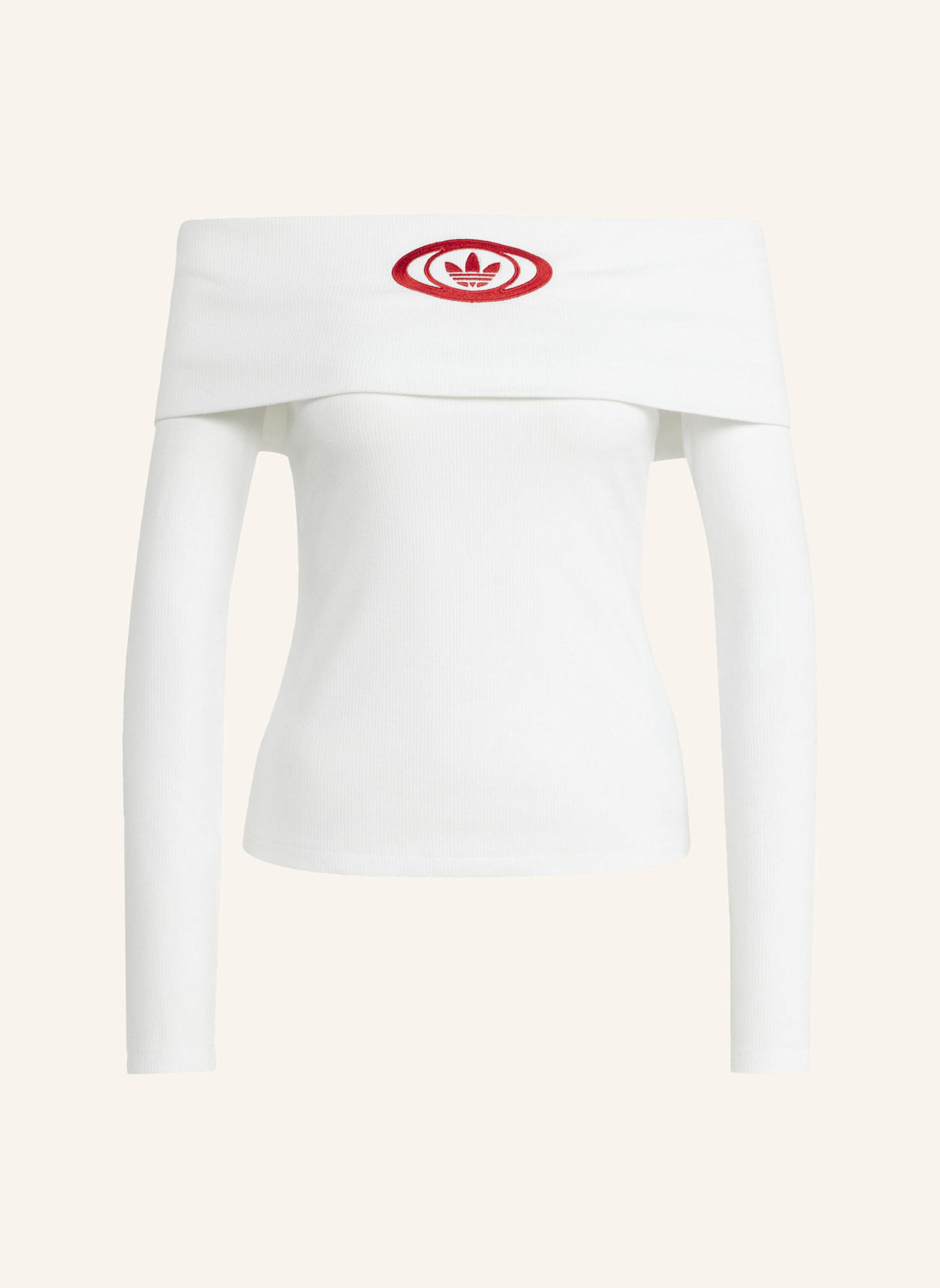 adidas Originals Off-Shoulder-Longsleeve: WEISS