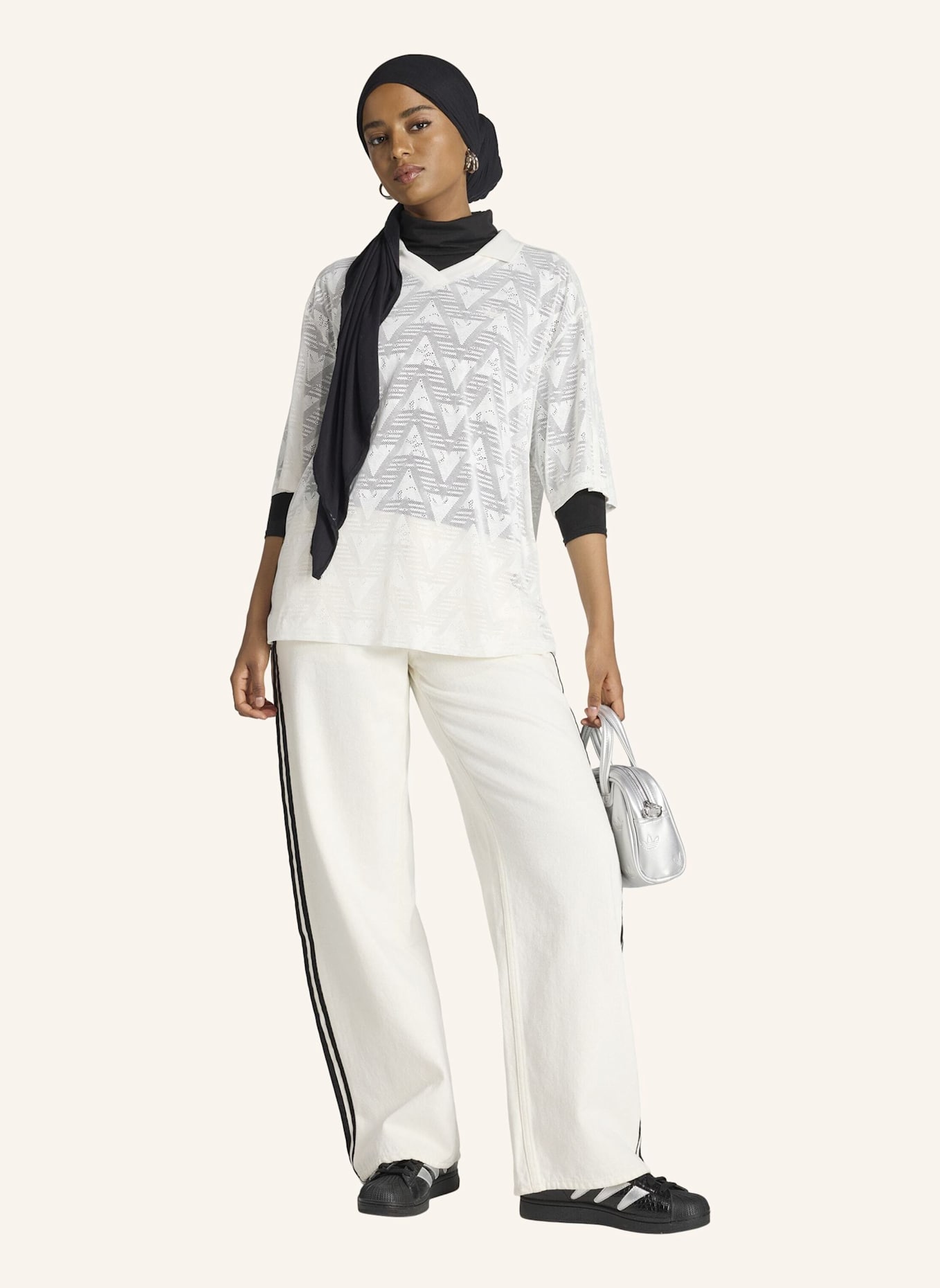 adidas Originals LACE FUSSBALLTRIKOT: WEISS