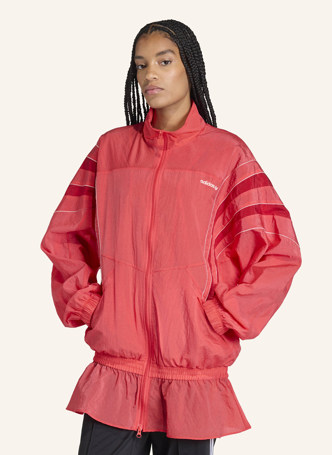 adidas Originals SANTIAGO WOVEN TRACK TOP: ROT