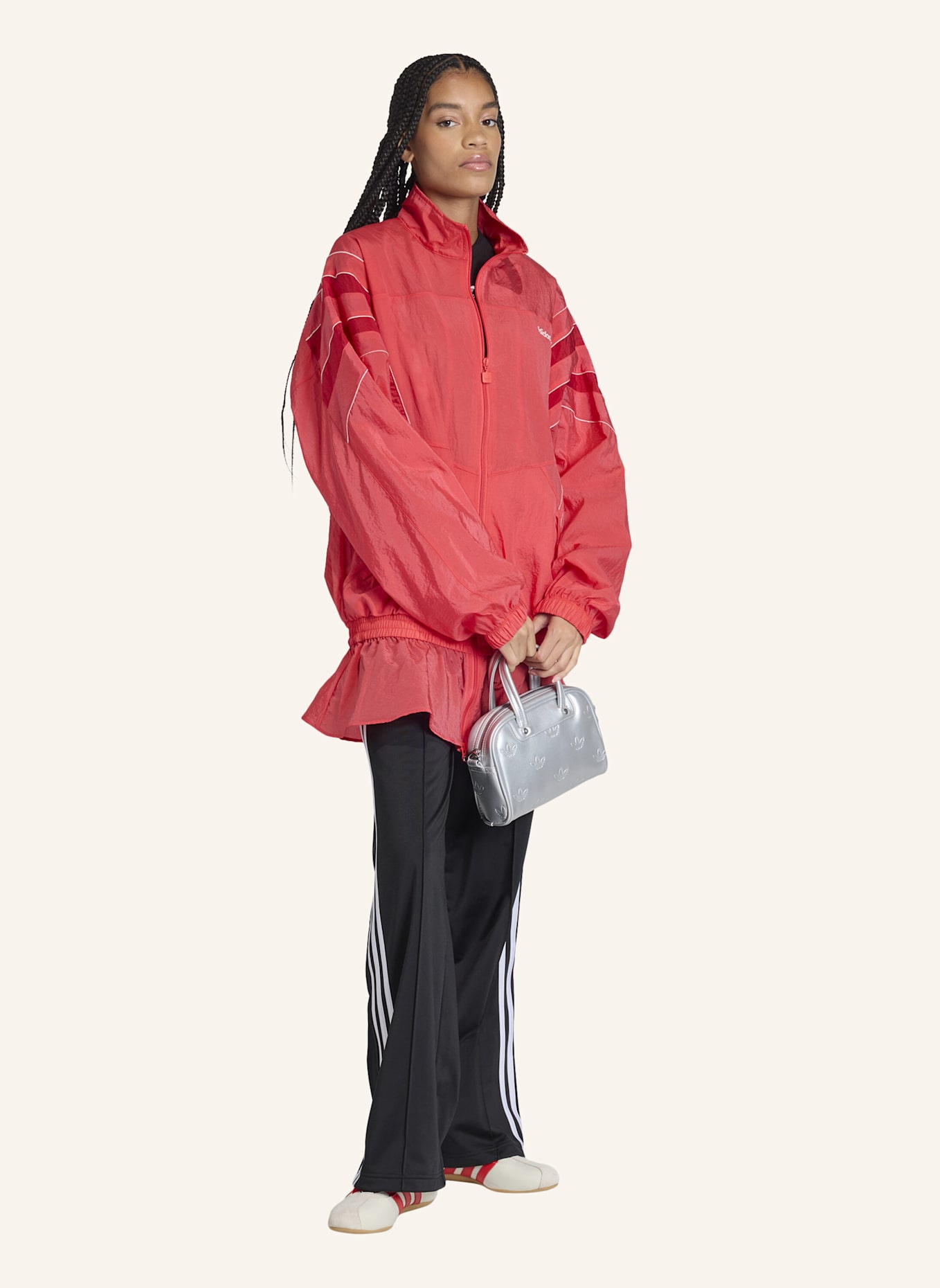 adidas Originals SANTIAGO WOVEN TRACK TOP: ROT