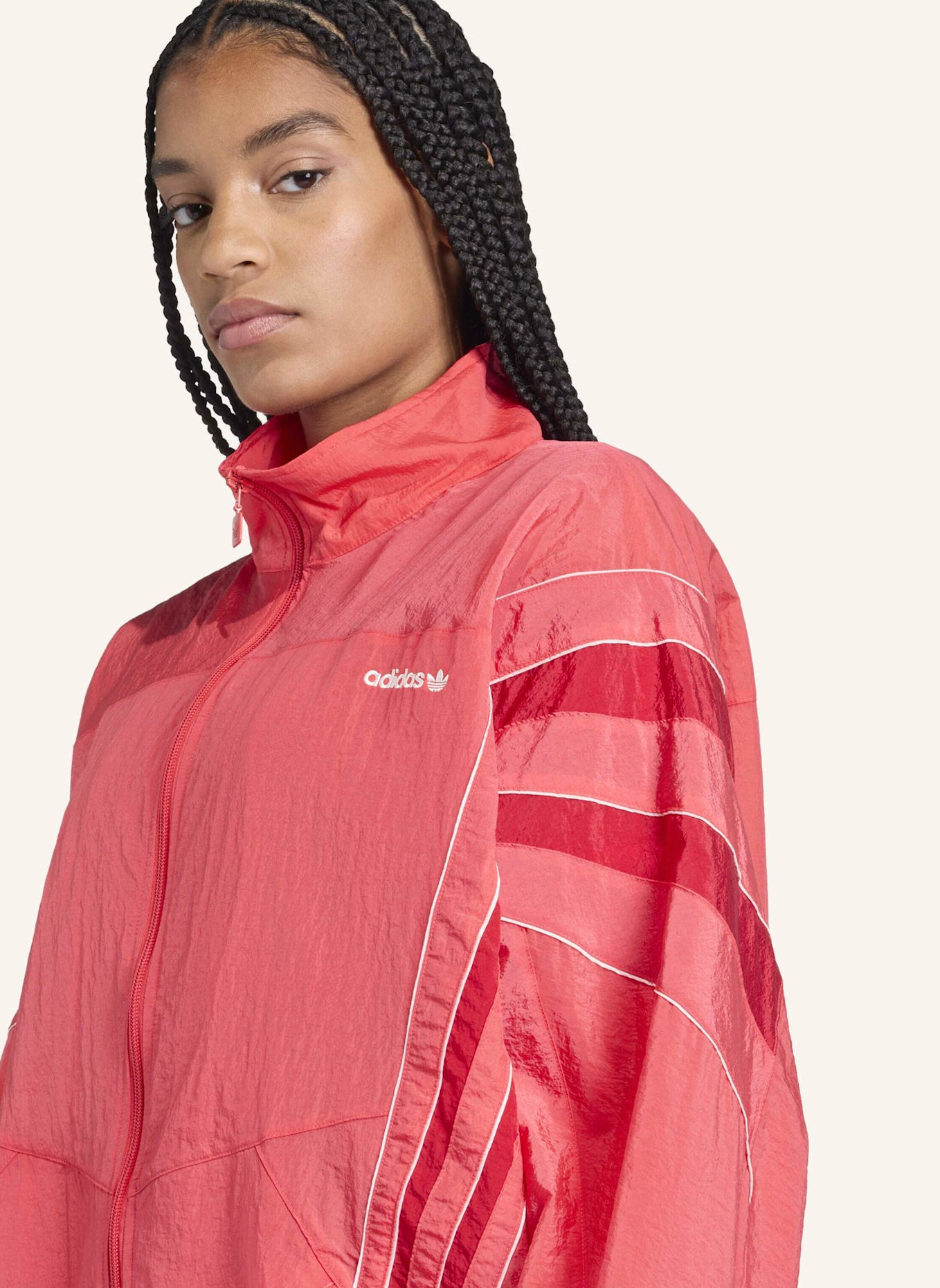 adidas Originals SANTIAGO WOVEN TRACK TOP: ROT