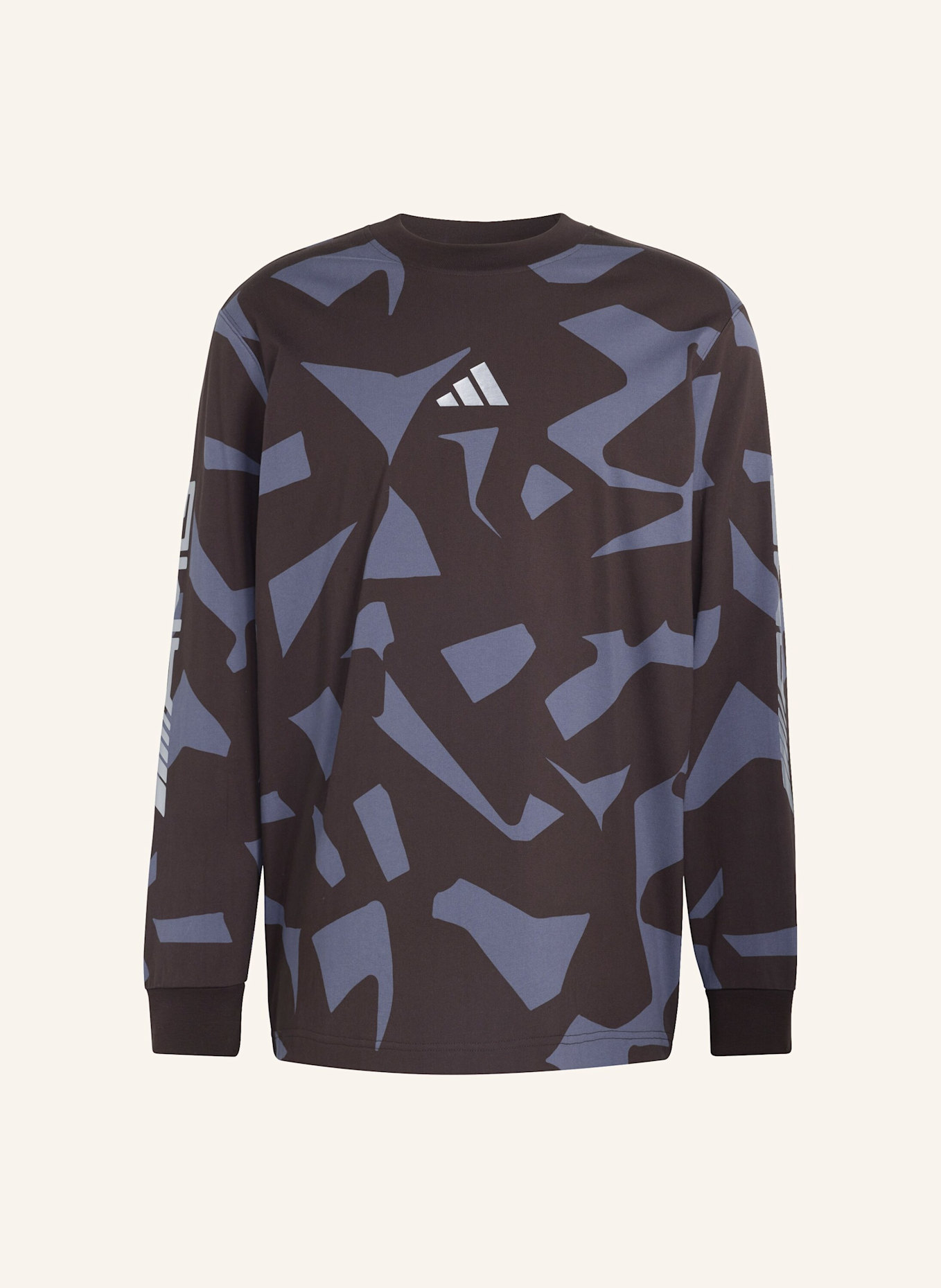 adidas AMG CAMO LANGARMSHIRT: BRAUN/ GRAU