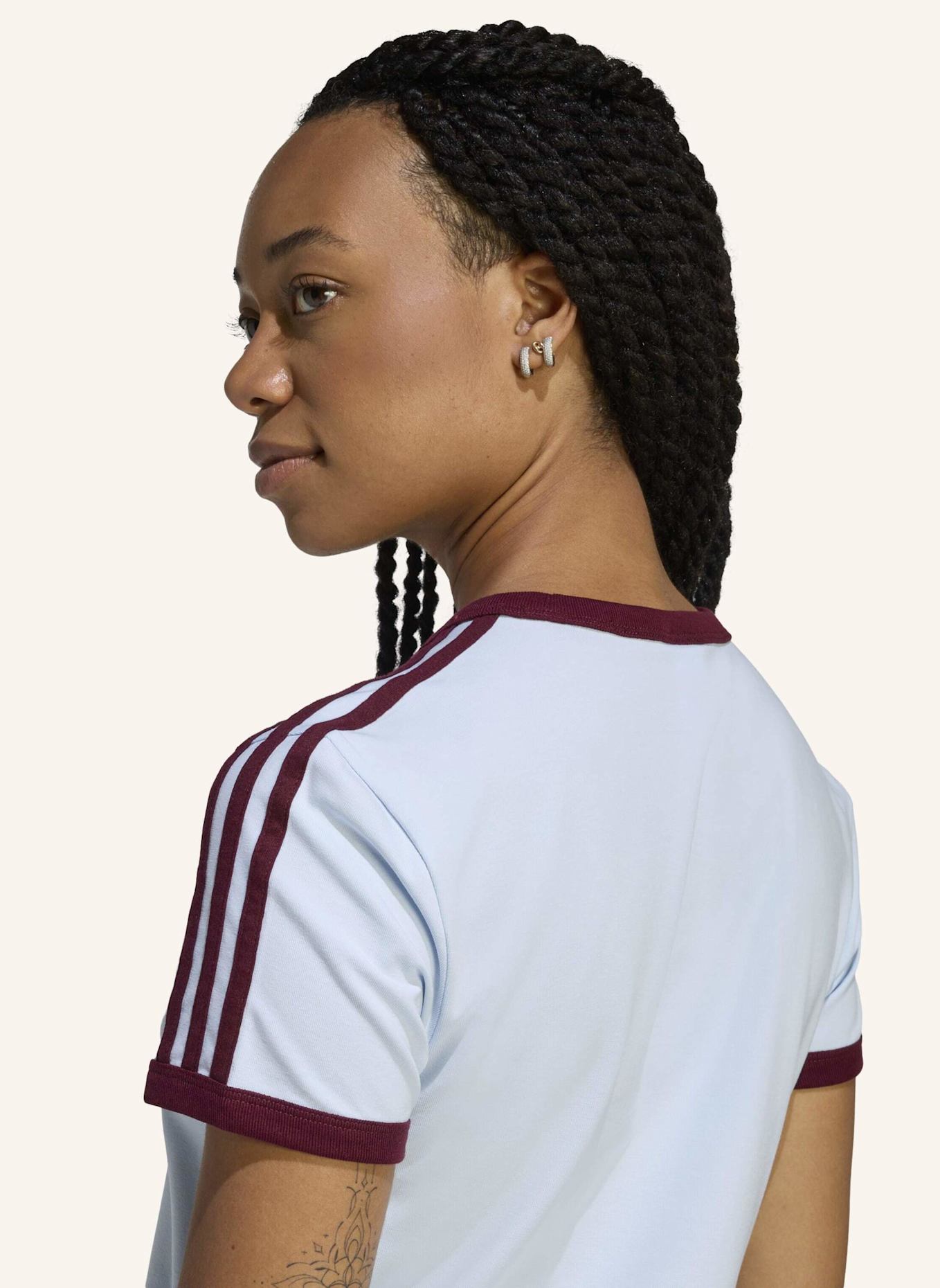 adidas Originals 3-STREIFEN KLEID, SCHMAL: BLAU/ ROT