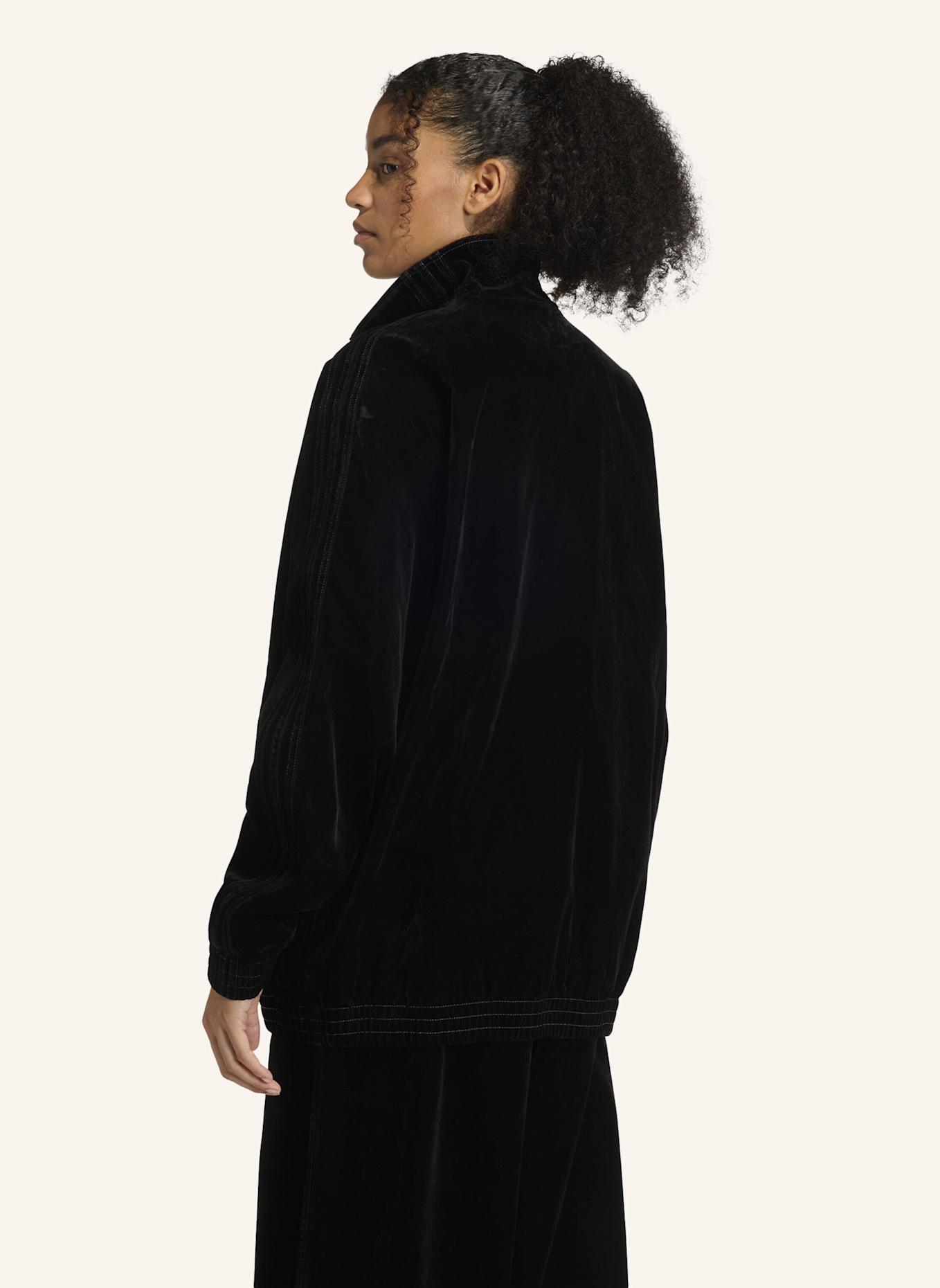 adidas Originals BRUSHED TWILL OVERSIZED FIREBIRD TRACK TOP: SCHWARZ