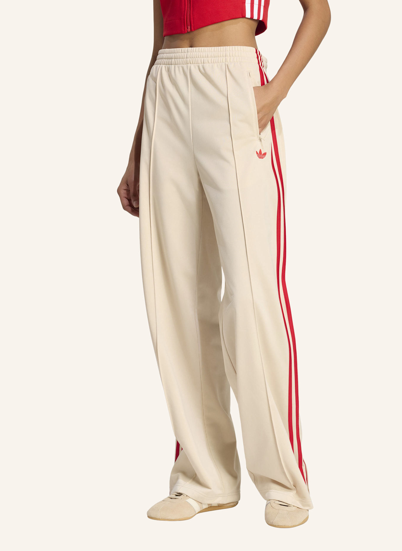 adidas Originals Track Pants FB LOOSE: GRÜN/ ROT