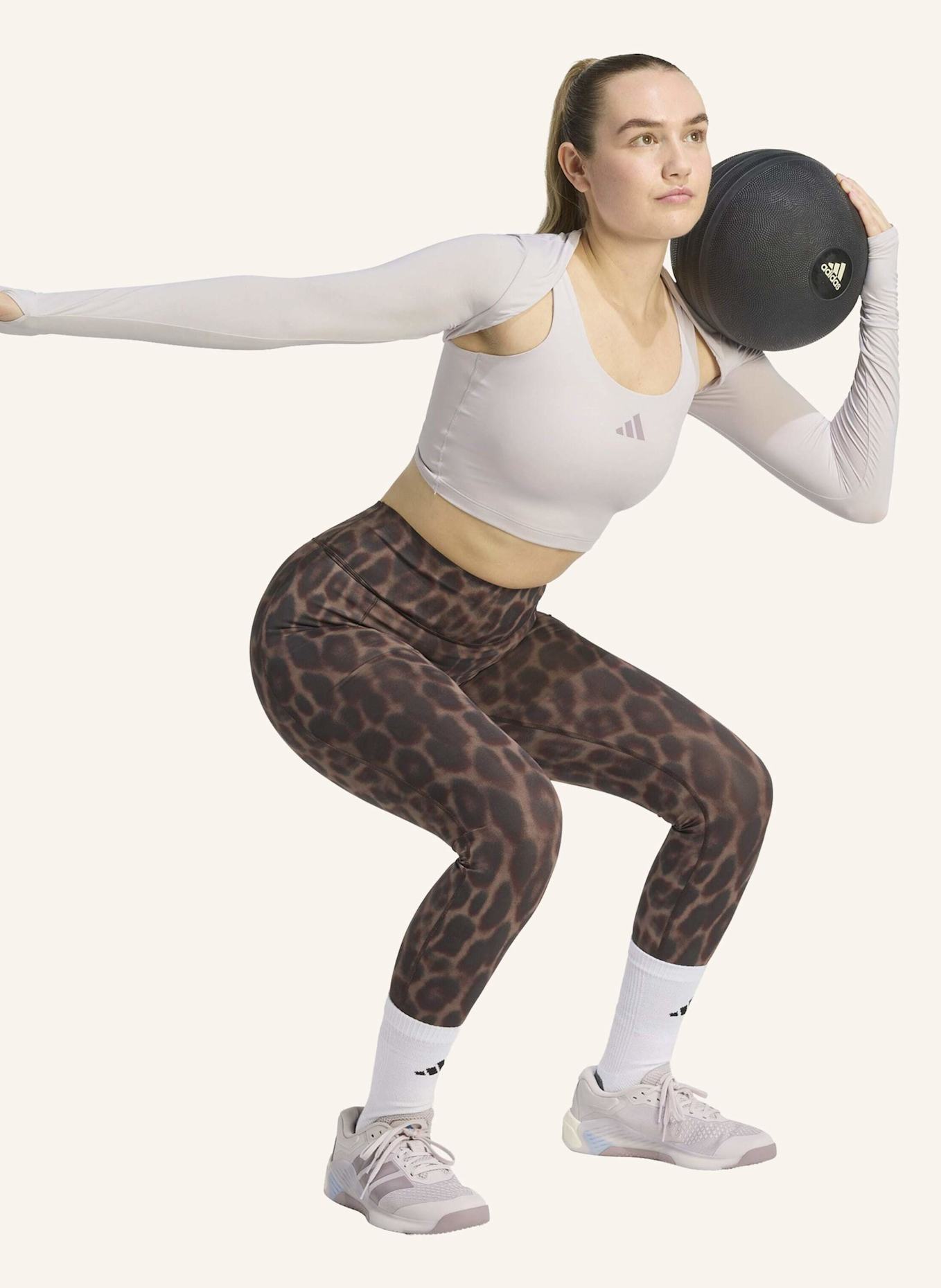 adidas Longsleeve POWER ESSENTIAL SHRUG: LILA