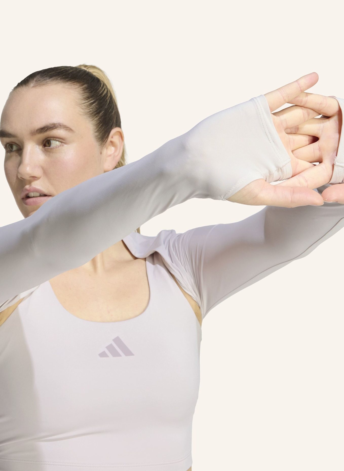adidas Longsleeve POWER ESSENTIAL SHRUG: LILA