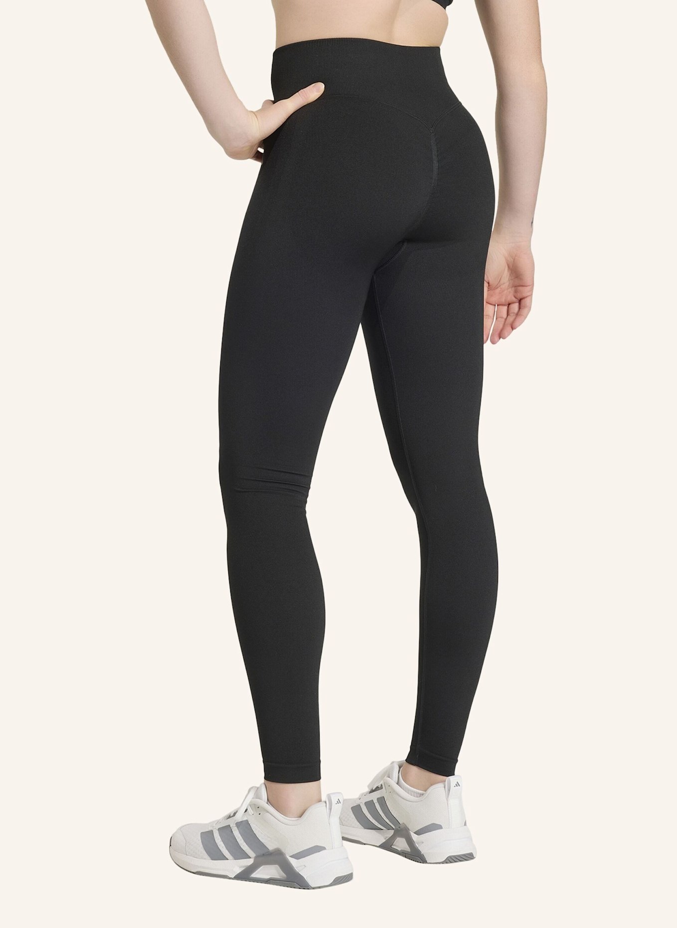 adidas WORKOUT ESSENTIALS KNIT SCRUNCH 7/8 LEGGINGS: SCHWARZ