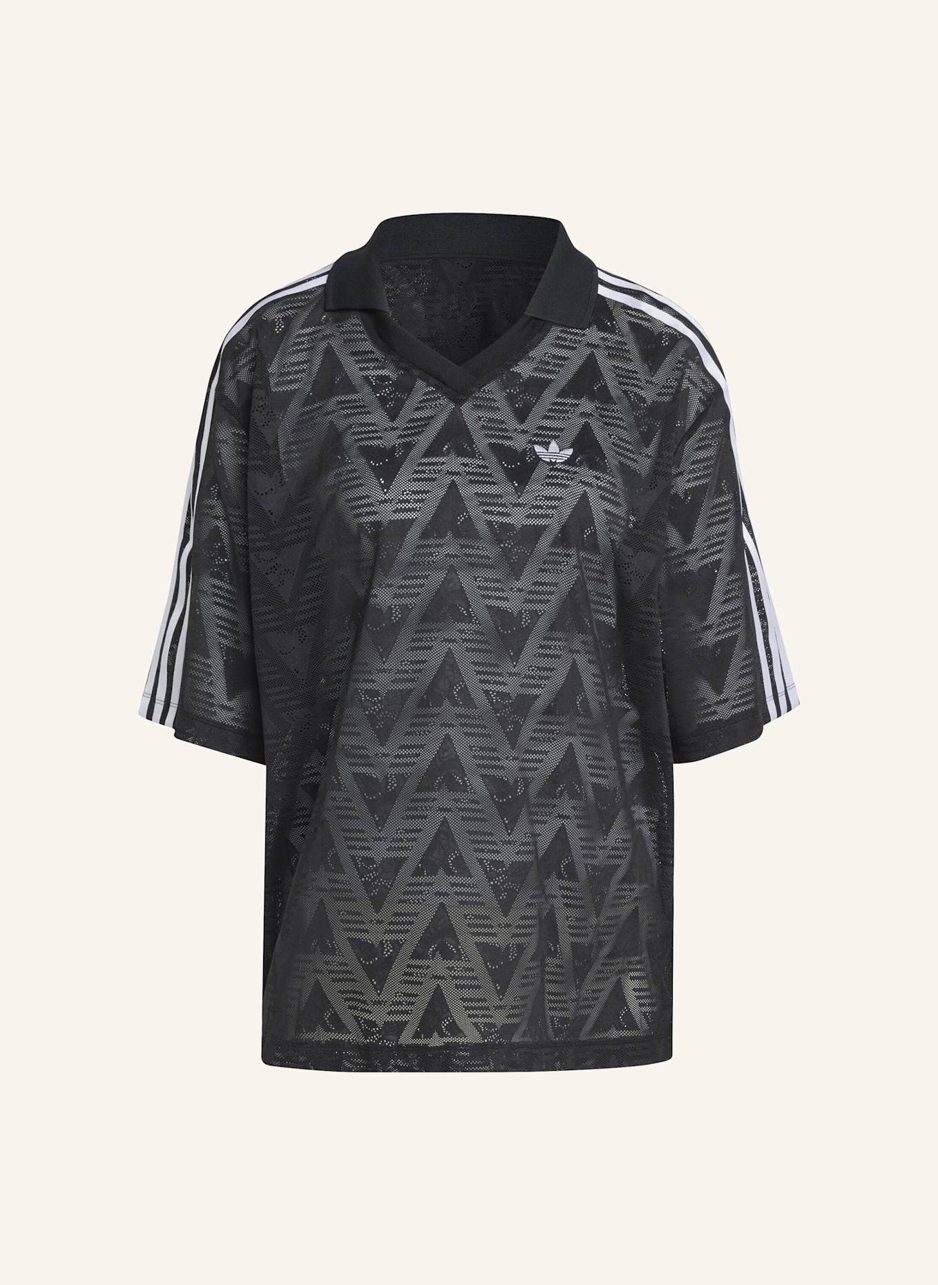 adidas Originals LACE FUSSBALLTRIKOT: SCHWARZ