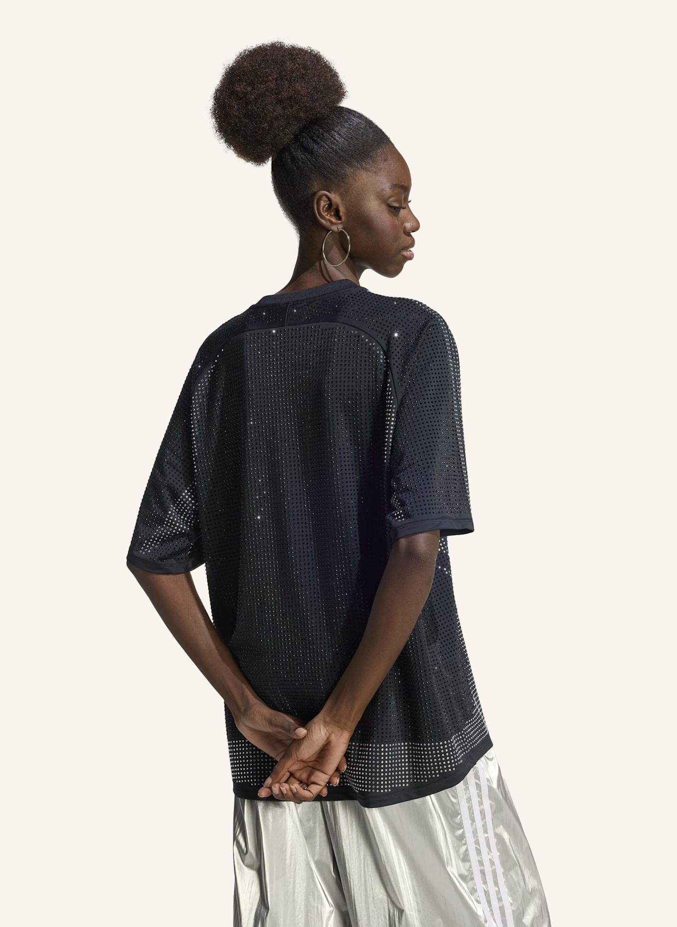 adidas Originals TEAMGEIST RHINESTONE T-SHIRT: SCHWARZ