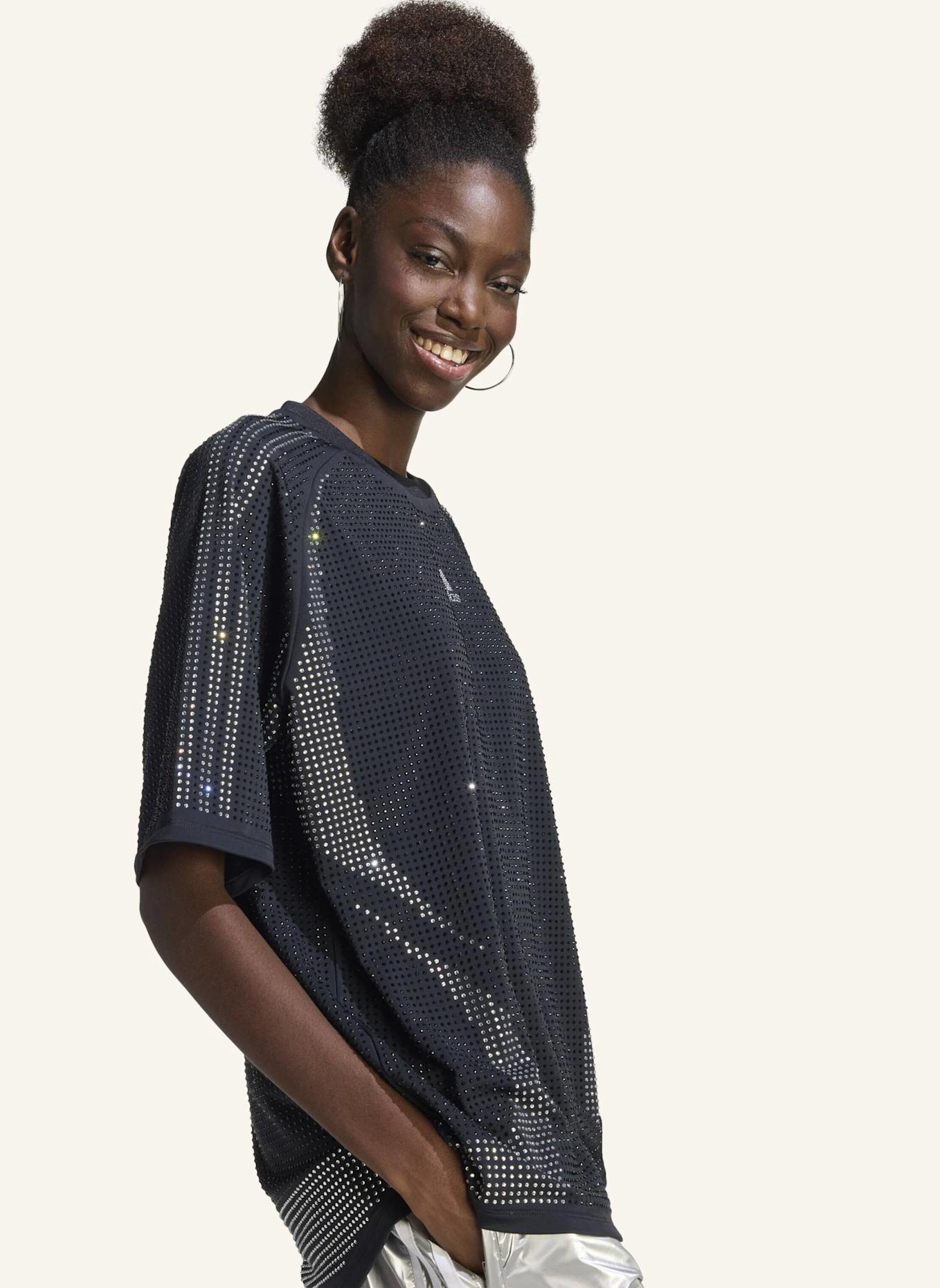 adidas Originals TEAMGEIST RHINESTONE T-SHIRT: SCHWARZ