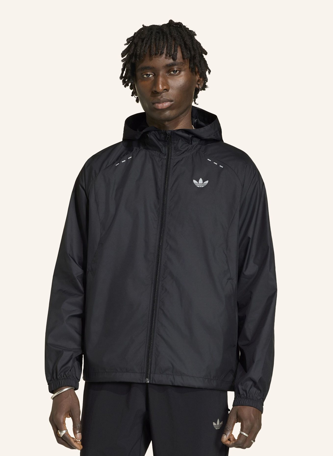 adidas Originals TECH TREFOIL ESSENTIALS WINDBREAKER: SCHWARZ