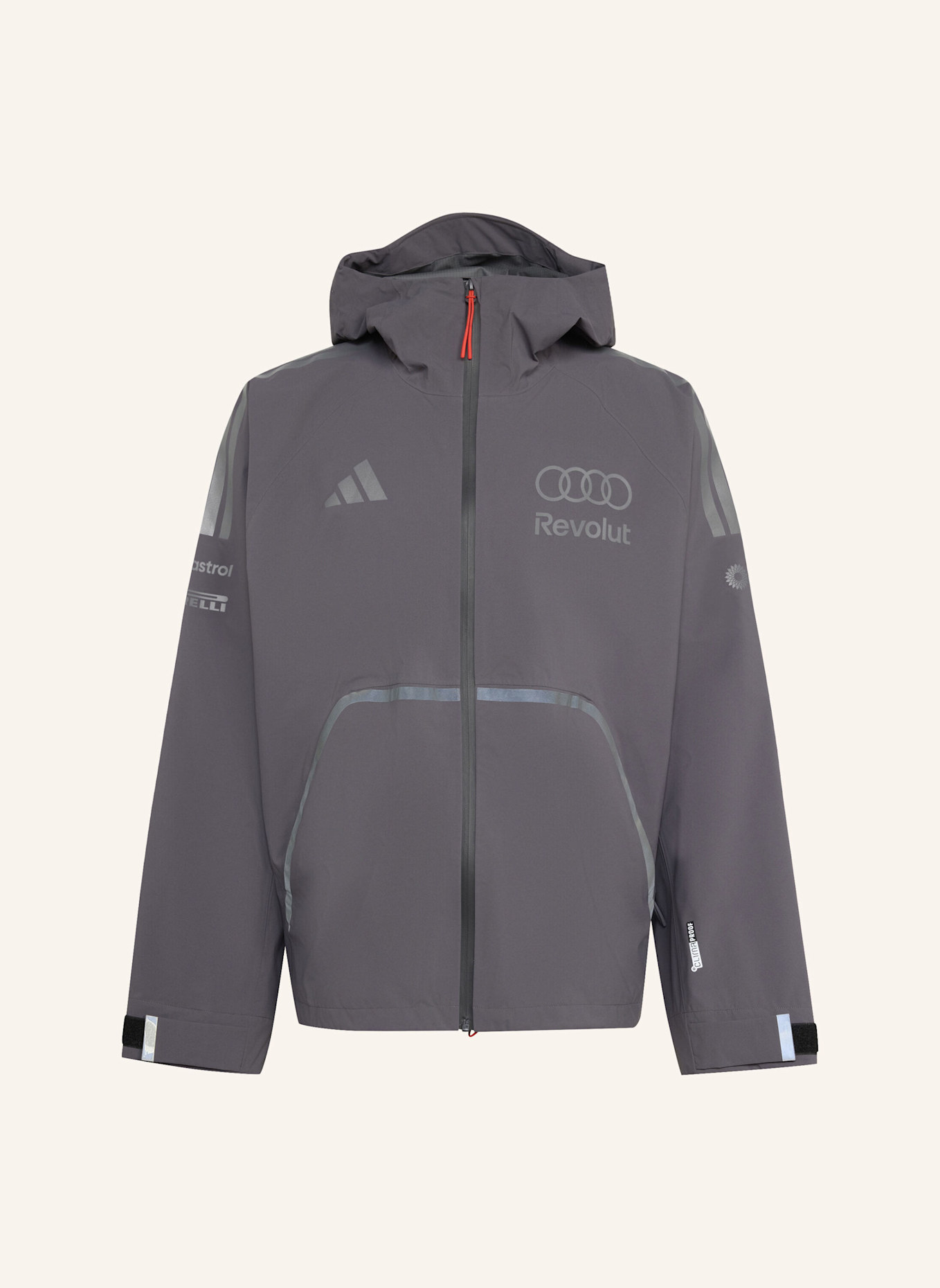adidas AUDI REVOLUT F1 TEAM ENGINEERS & MARKETING REGENJACKE: GRAU