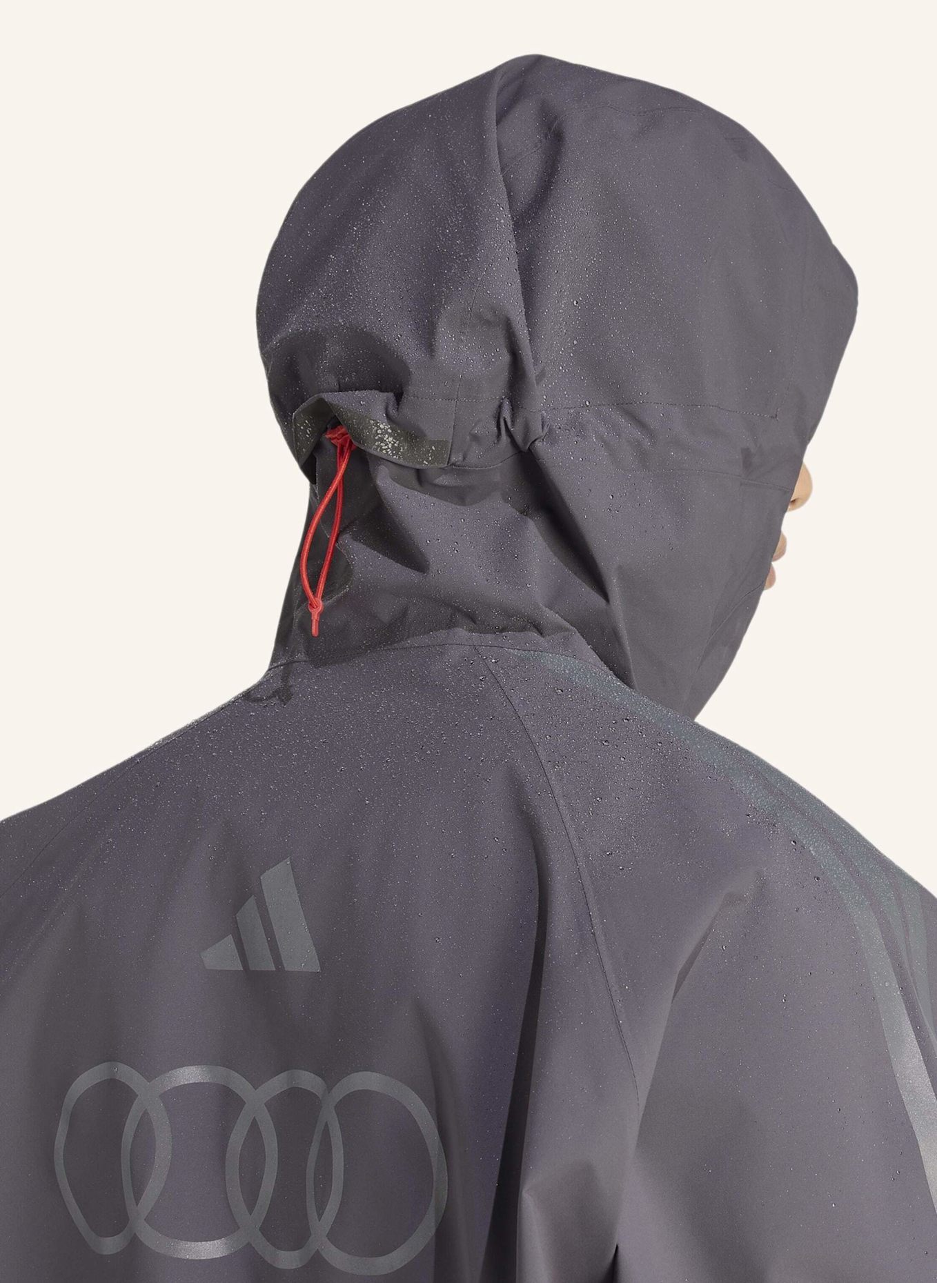 adidas AUDI REVOLUT F1 TEAM ENGINEERS & MARKETING REGENJACKE: GRAU