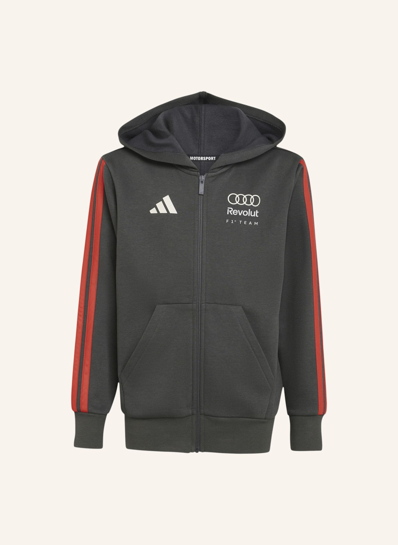 adidas AUDI REVOLUT F1 TEAM DNA FULL ZIP HOODIE: SCHWARZ