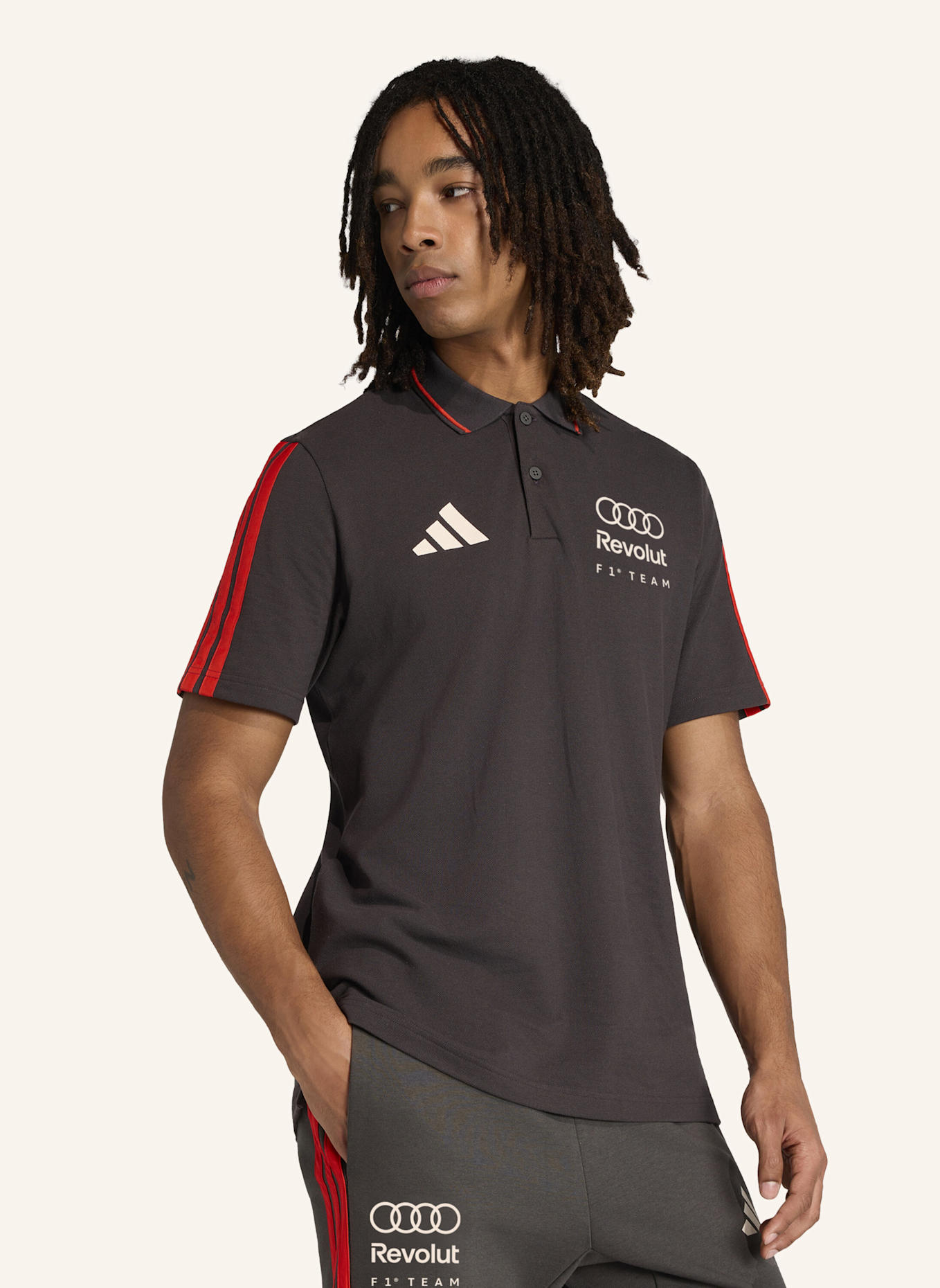 adidas AUDI REVOLUT F1 TEAM DNA POLOSHIRT: SCHWARZ