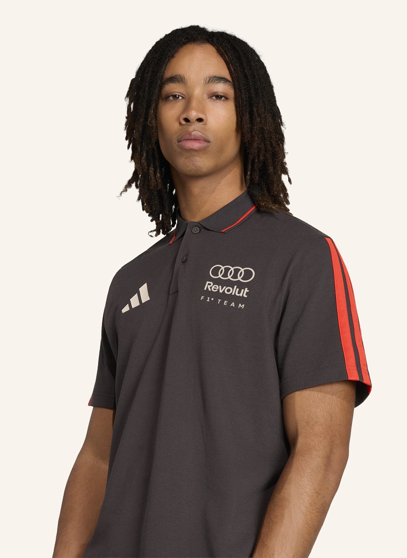 adidas AUDI REVOLUT F1 TEAM DNA POLOSHIRT: SCHWARZ