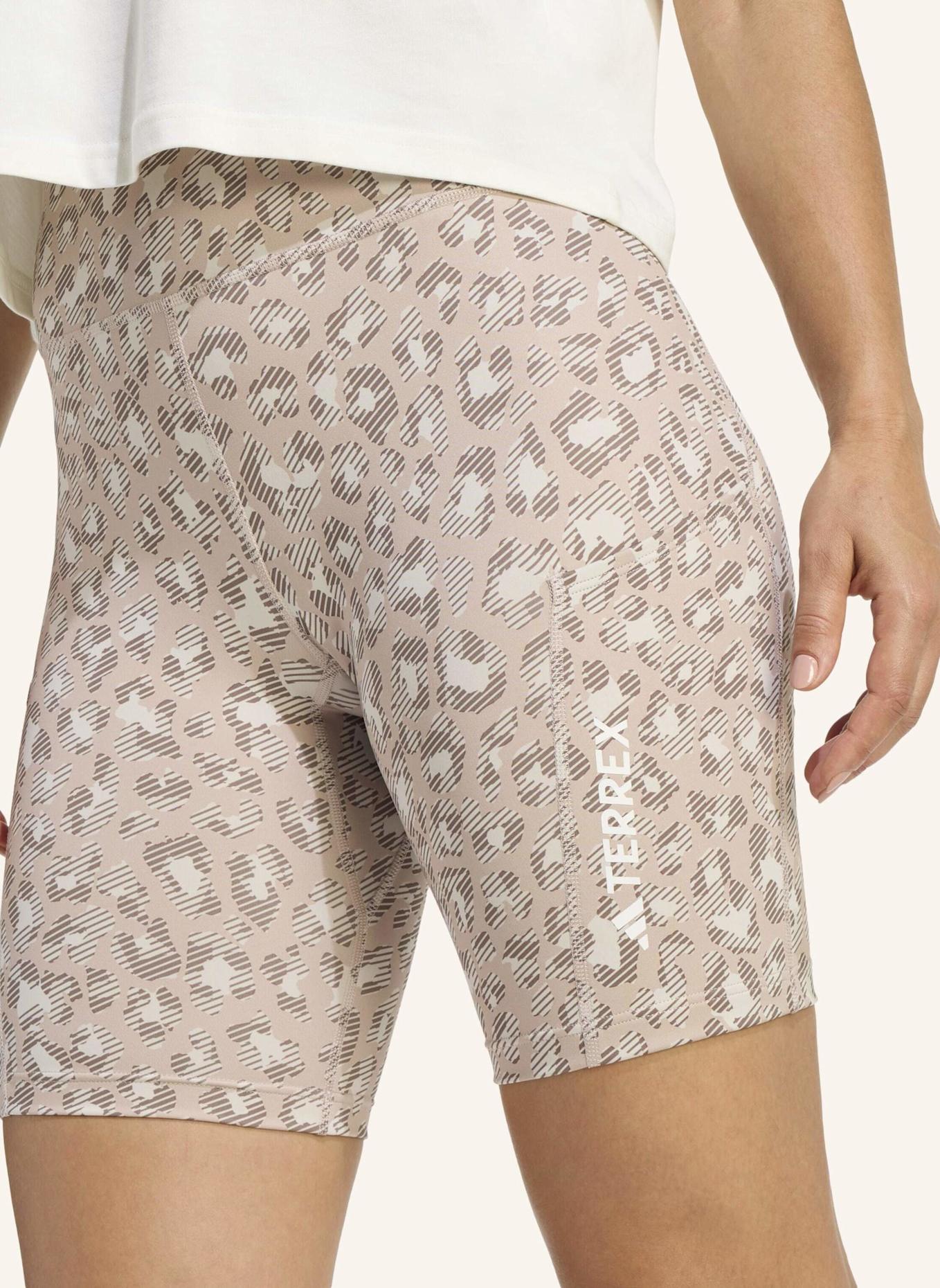 adidas TERREX TERREX MULTI 8INCH PRINTED SHORTS: BEIGE/ BRAUN