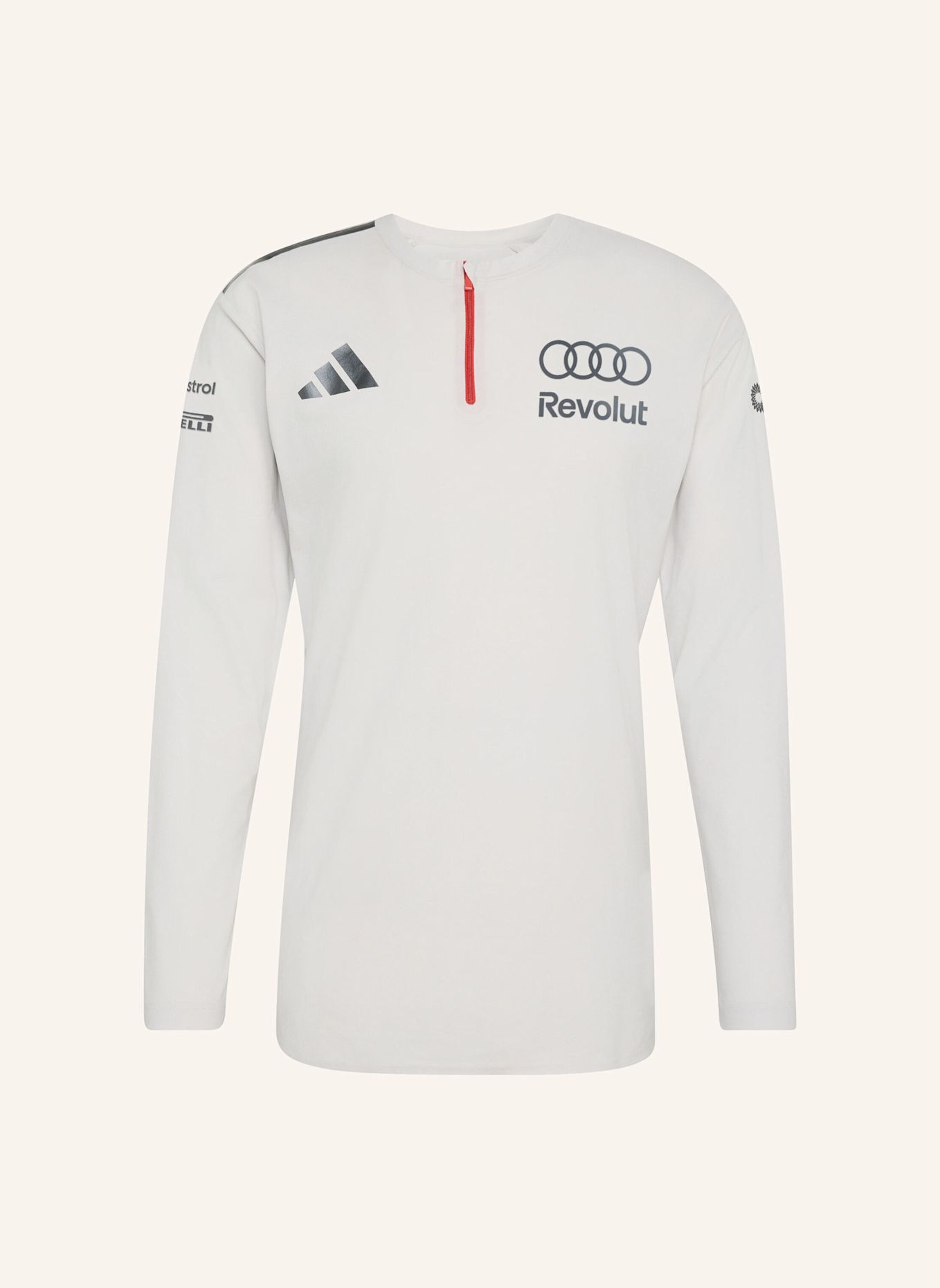 adidas AUDI REVOLUT F1 TEAM ENGINEERS & MARKETING POLOSHIRT, LANGÄRMELIG: GRAU