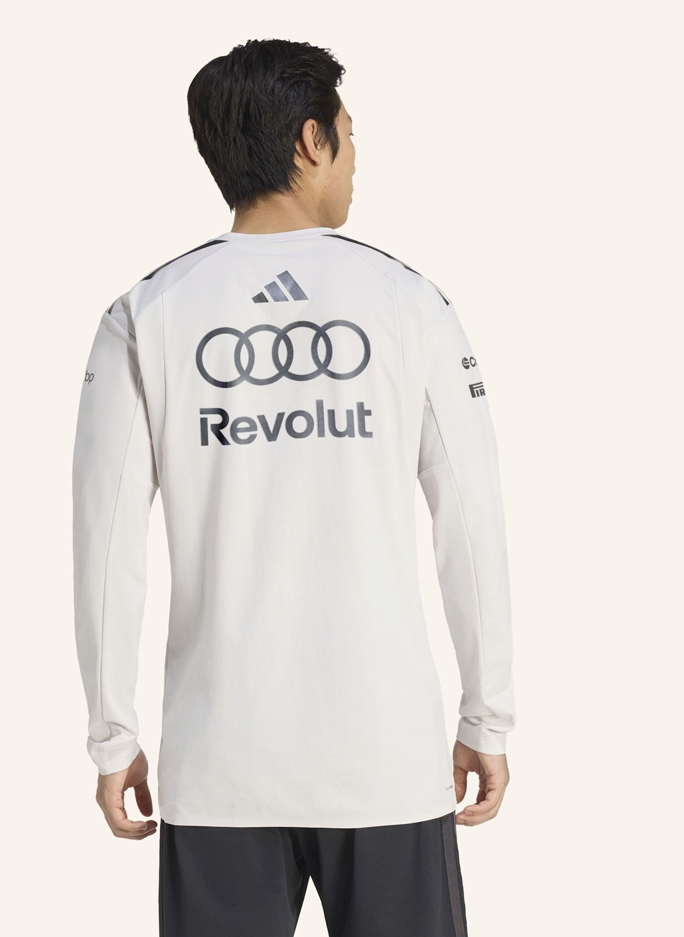 adidas AUDI REVOLUT F1 TEAM ENGINEERS & MARKETING POLOSHIRT, LANGÄRMELIG: GRAU