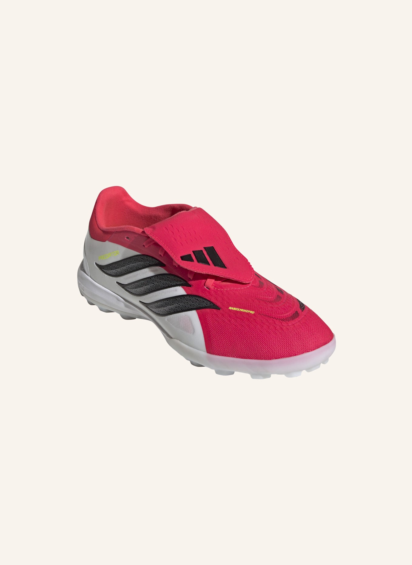 adidas PREDATOR PRO FUSSBALLSCHUH, ROLLRASEN, UMSCHLAGBARE ZUNGE: SCHWARZ/ WEISS