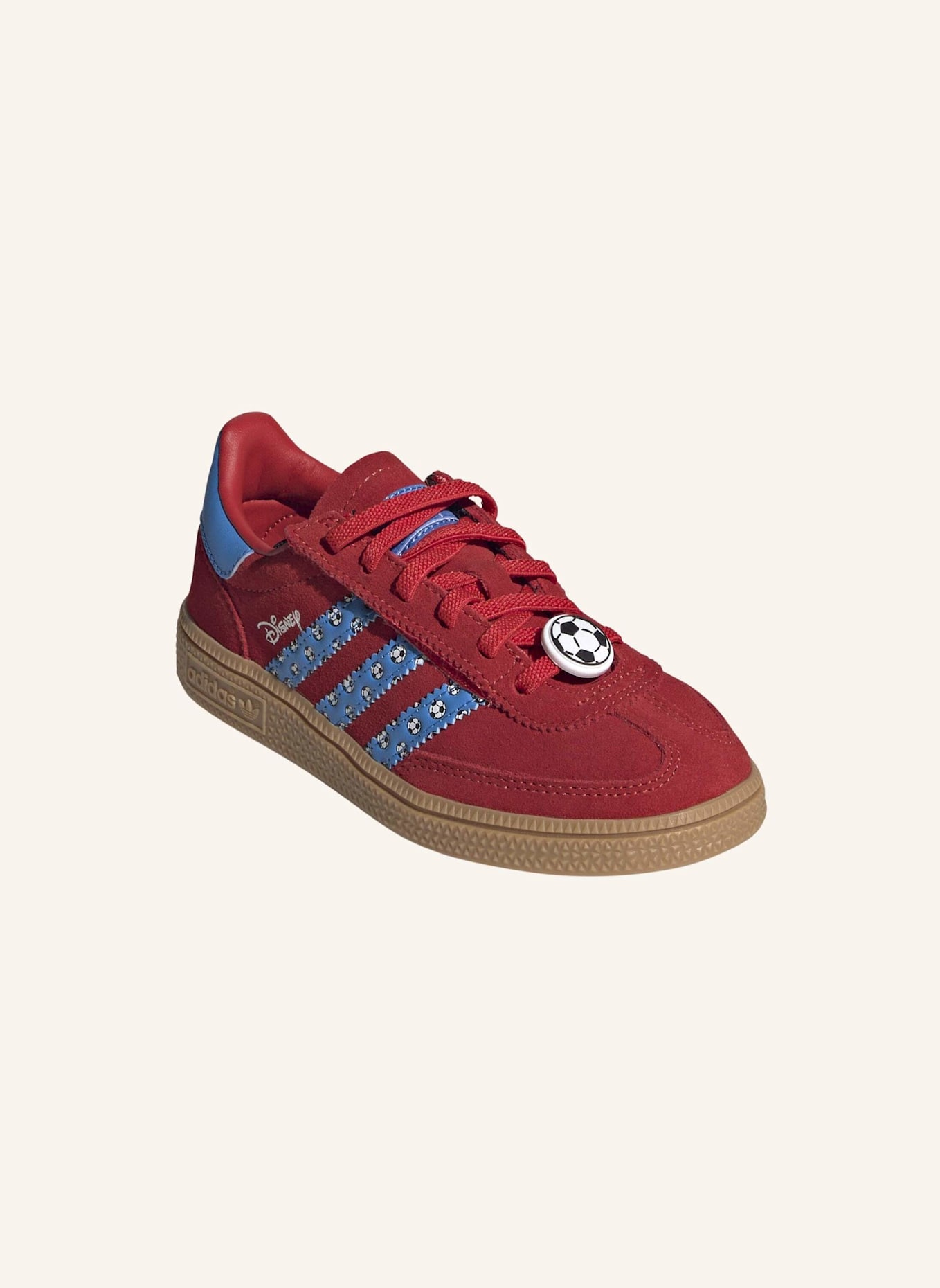 adidas Originals ADIDAS DISNEY HANDBALL SPEZIAL COMFORT CLOSURE ELASTIC LACE SCHUH: ROT/ BLAU/ BEIGE