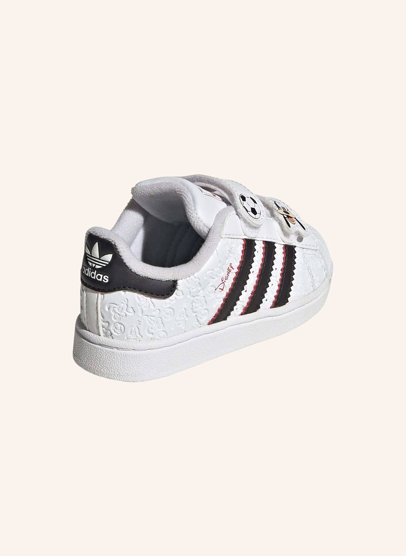 adidas Originals ADIDAS DISNEY SUPERSTAR II COMFORT CLOSURE SCHUH: WEISS/ SCHWARZ/ ROT