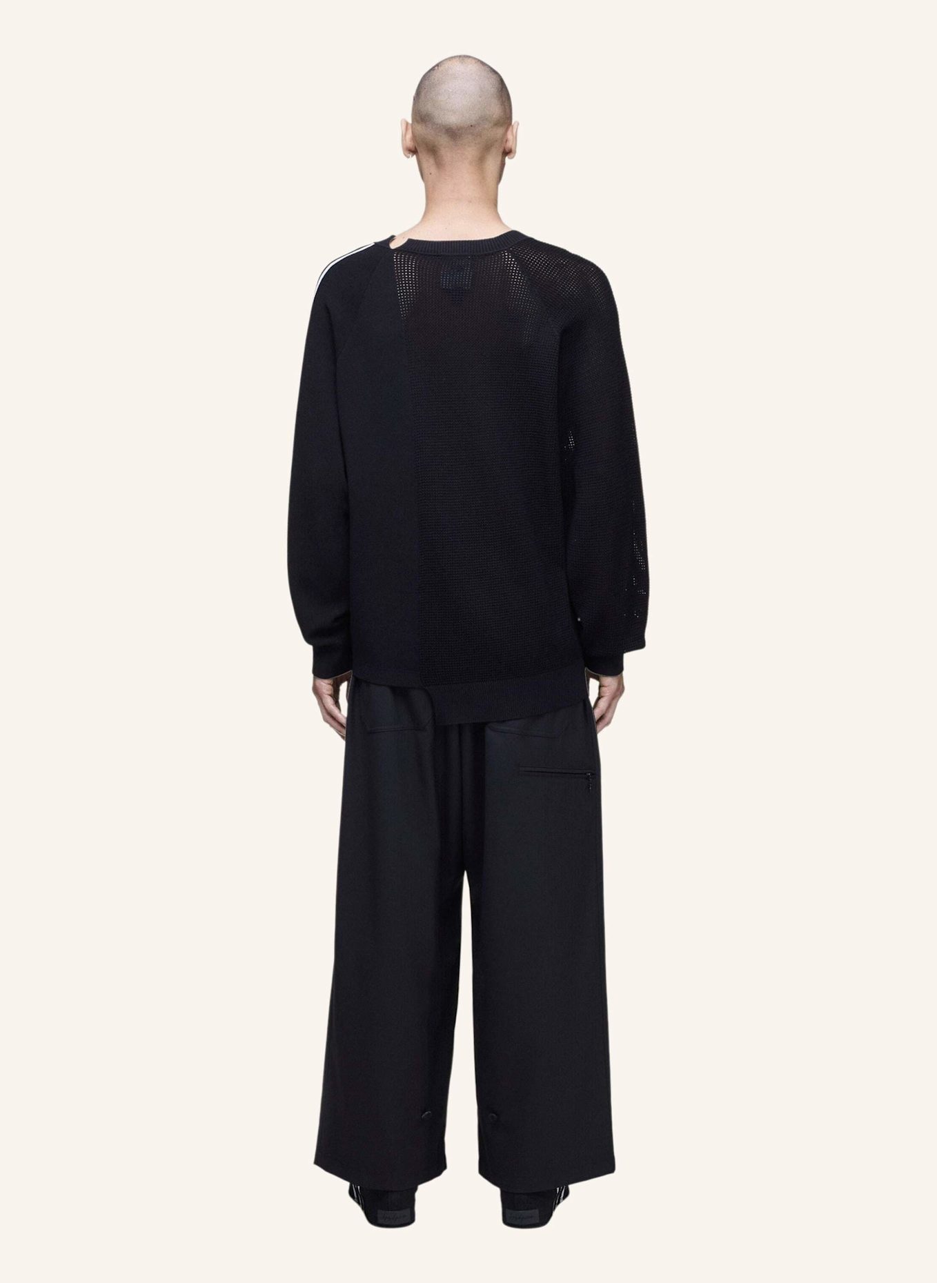 Y-3 Y-3 SPORT UNIFORM HOSE MIT WEITEM BEIN: SCHWARZ
