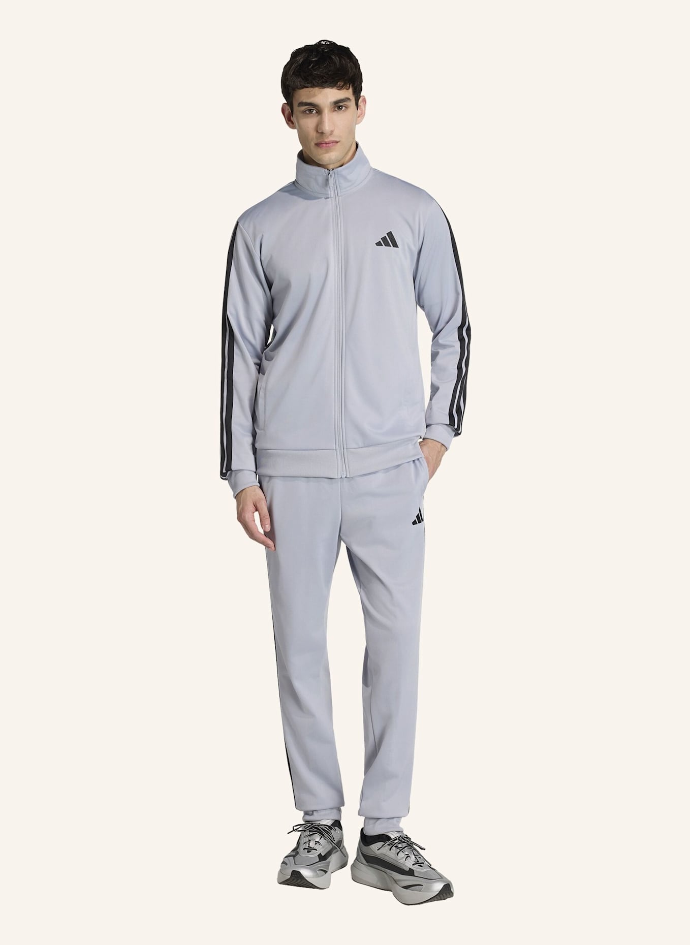 adidas Trainingsanzug 3 STRIPES: GRAU