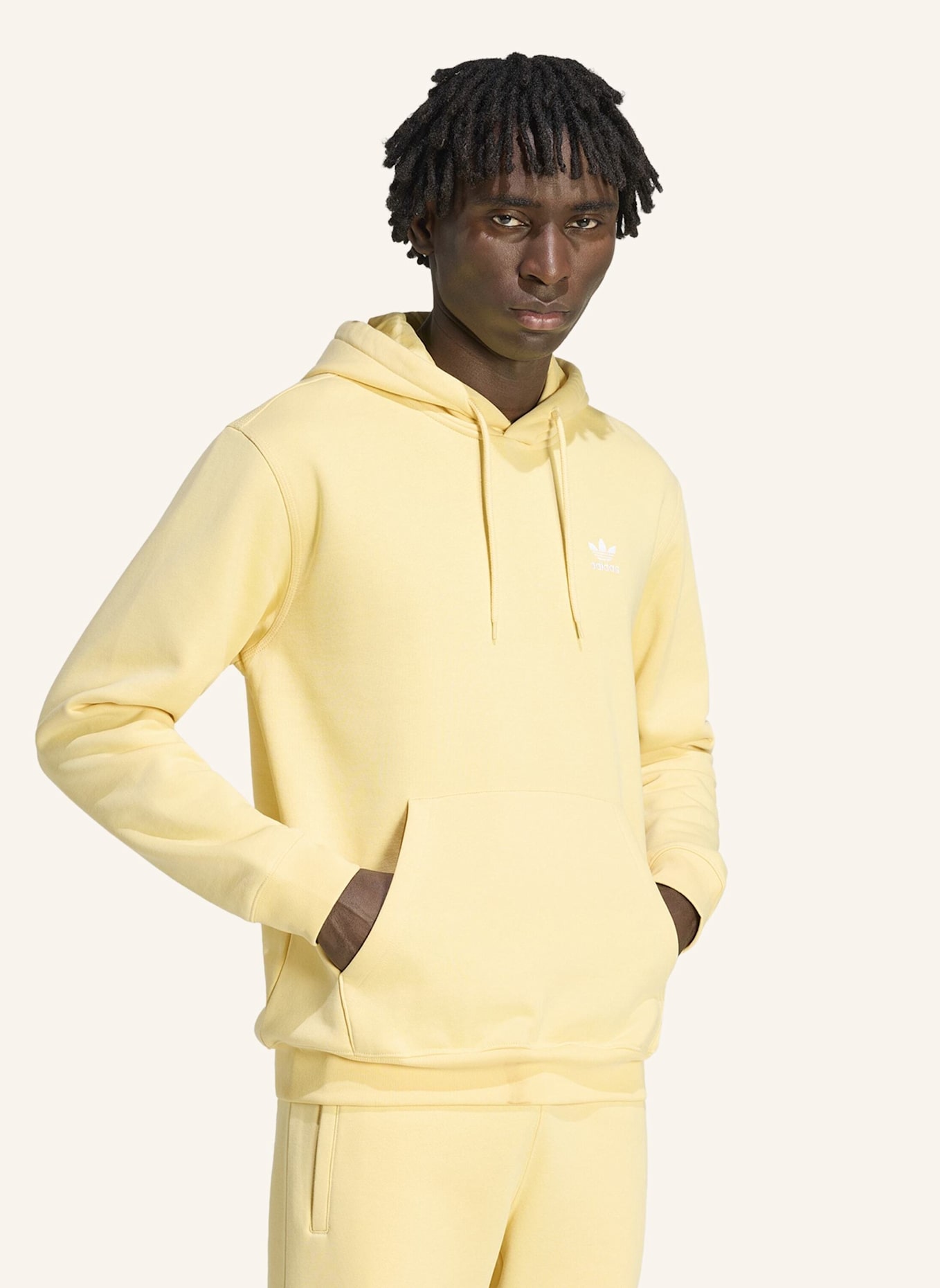 adidas Originals TREFOIL ESSENTIALS HOODIE, LOCKER GESCHNITTEN: ORANGE