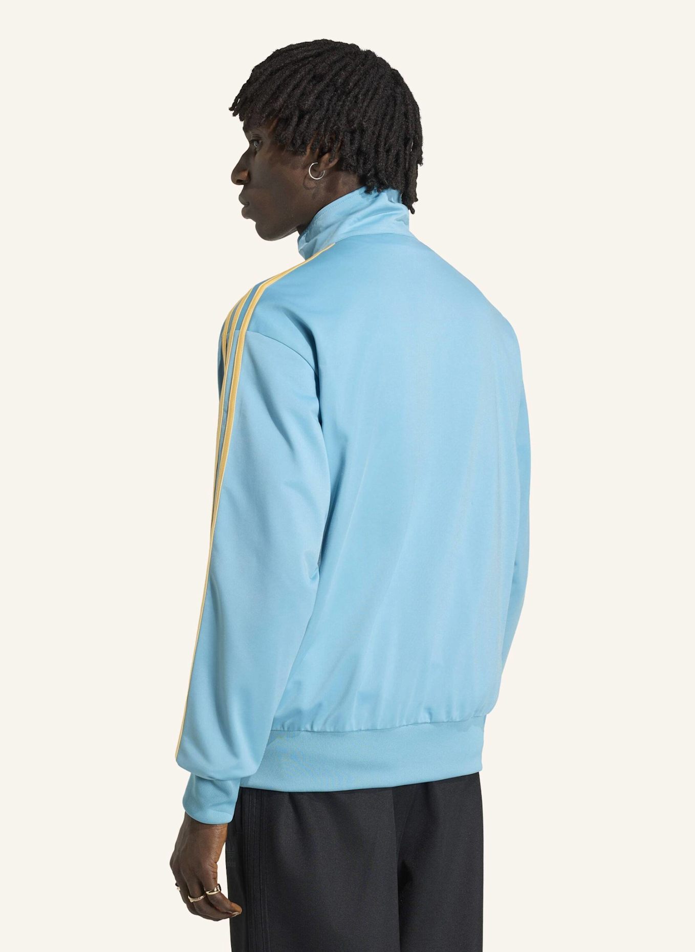 adidas Originals Sweatjacke FIREBIRD mit Galonstreifen: BLAU/ ORANGE