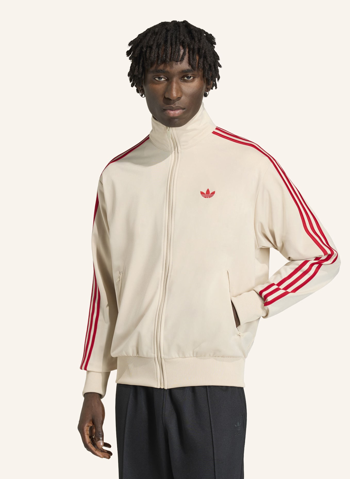 adidas Originals Sweatjacke FIREBIRD mit Galonstreifen: GRÜN/ ROT