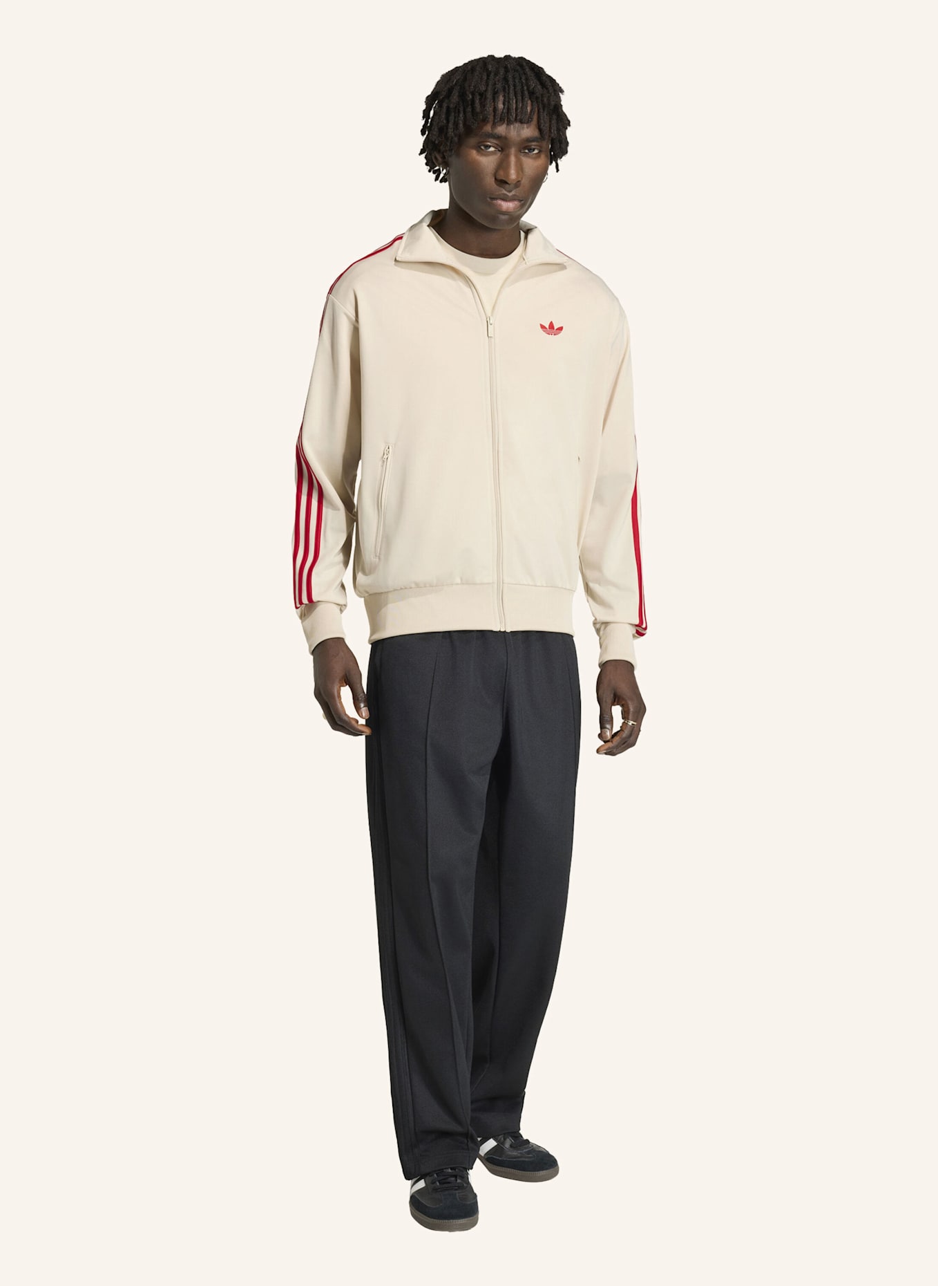 adidas Originals Sweatjacke FIREBIRD mit Galonstreifen: GRÜN/ ROT