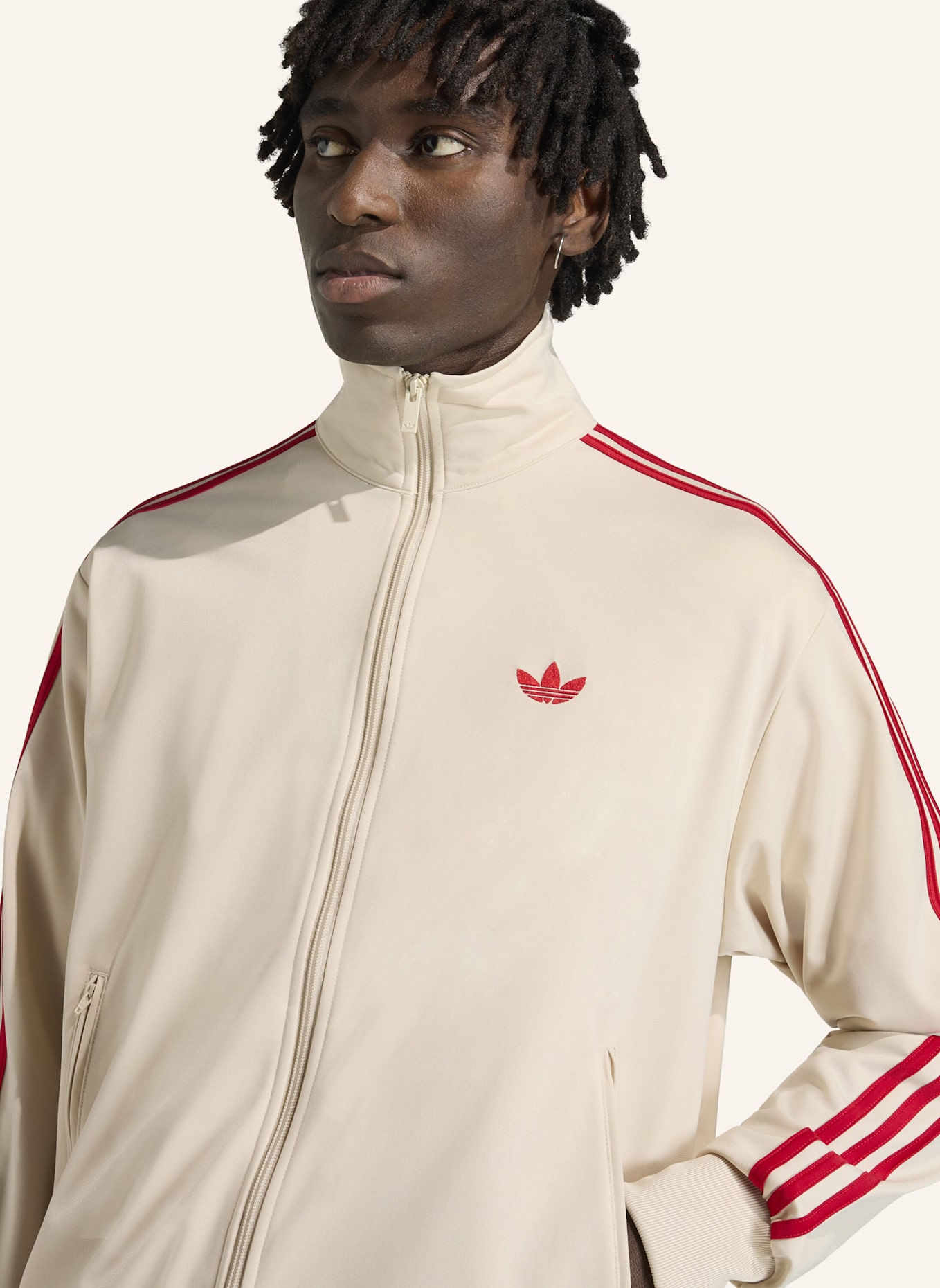 adidas Originals Sweatjacke FIREBIRD mit Galonstreifen: GRÜN/ ROT