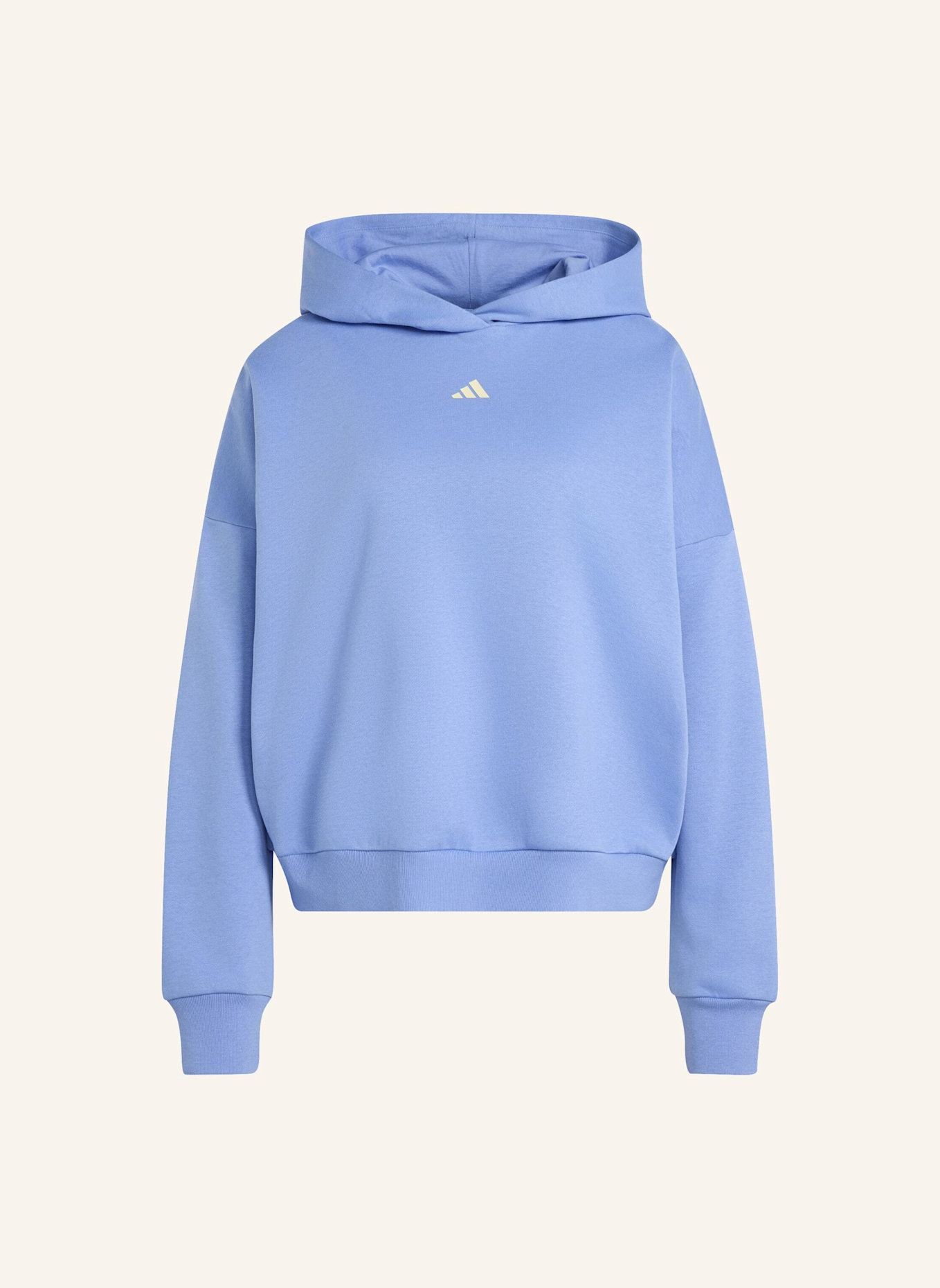 adidas 3-STREIFEN STUDIO HOODIE: BLAU