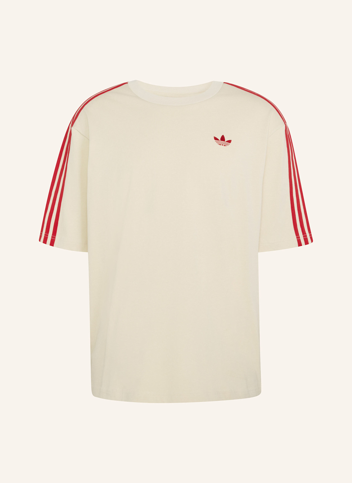 adidas Originals Oversized-Shirt 3-STREIFEN: GRÜN/ ROT