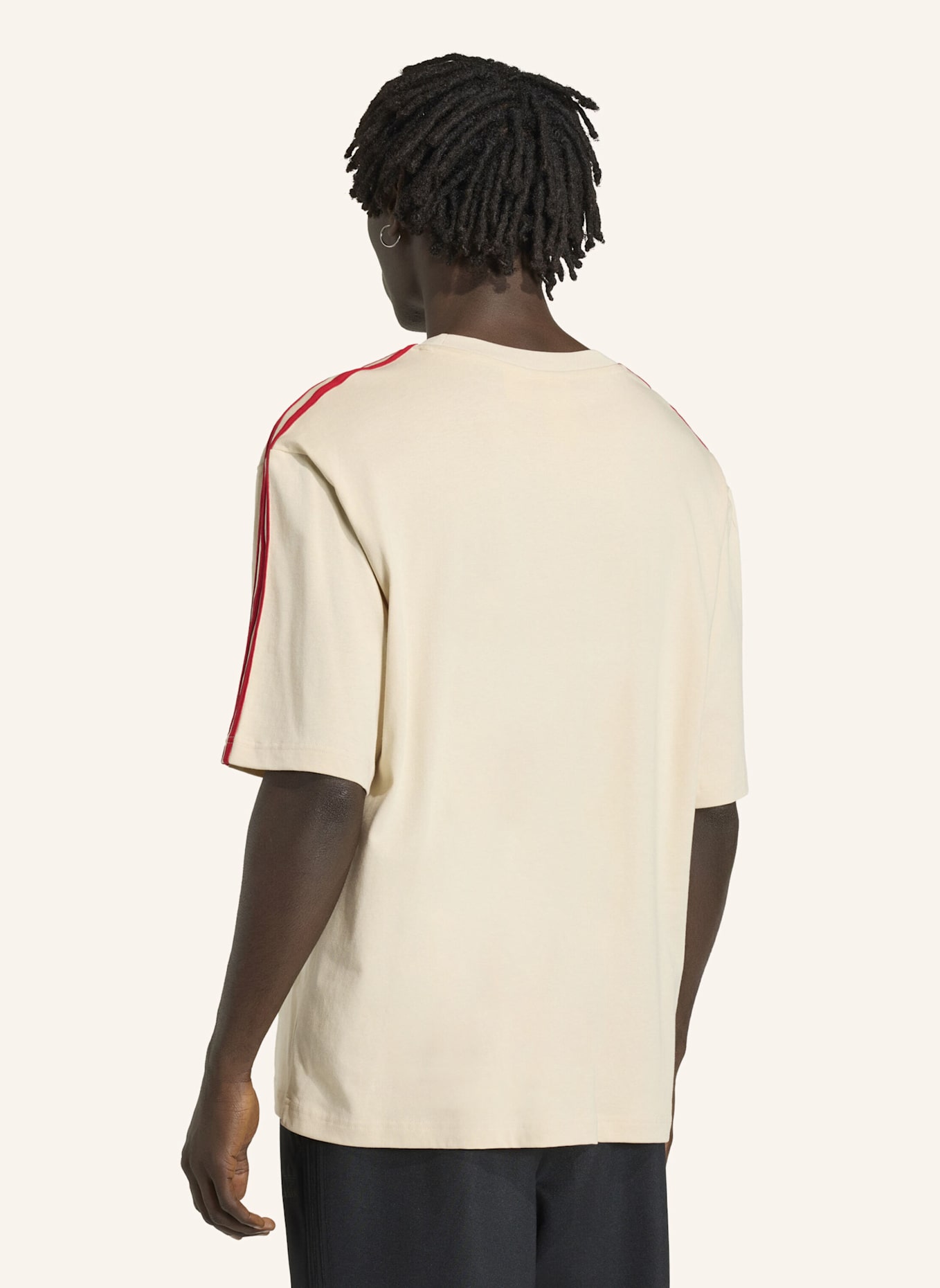 adidas Originals Oversized-Shirt 3-STREIFEN: GRÜN/ ROT