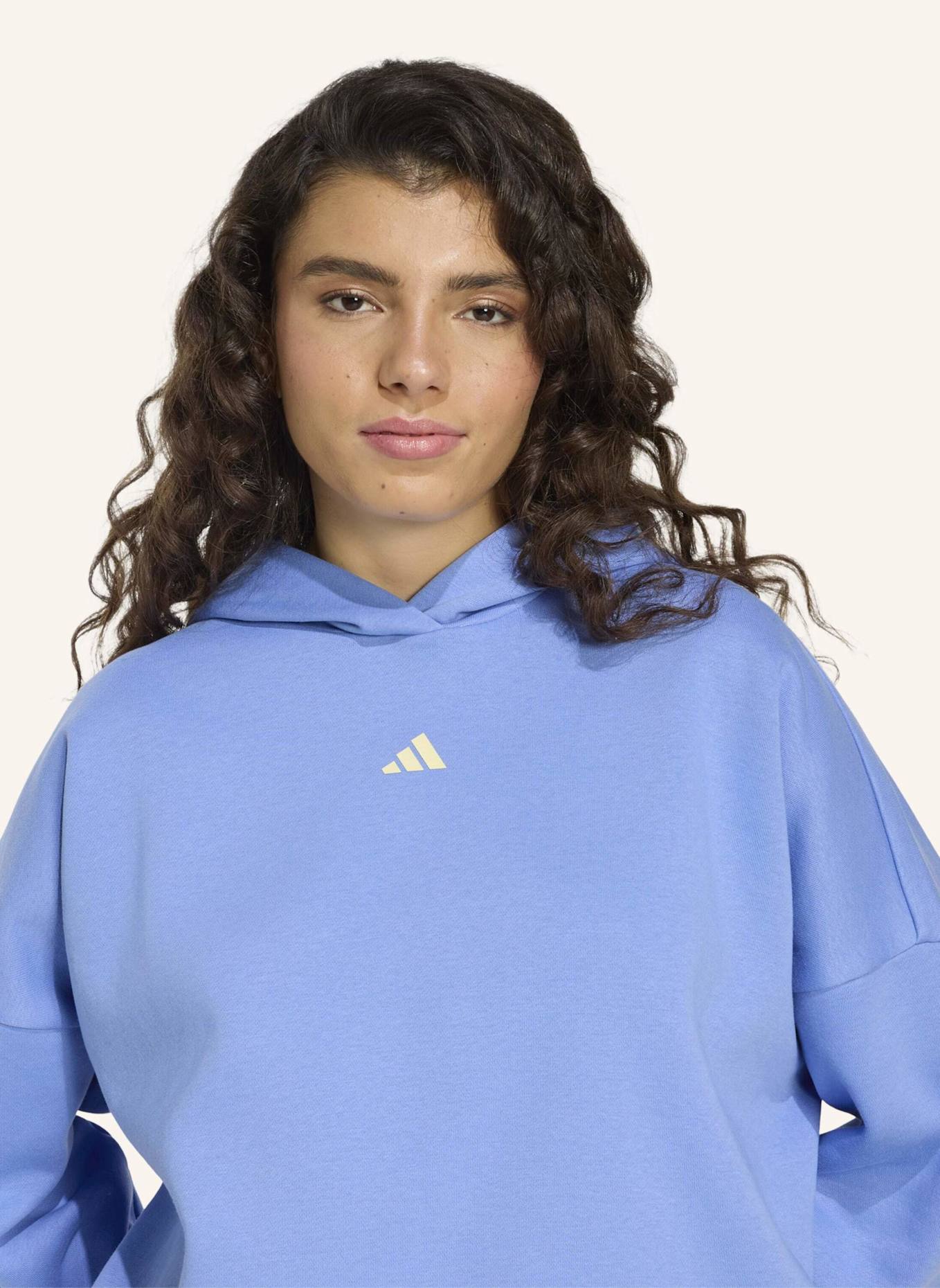 adidas 3-STREIFEN STUDIO HOODIE: BLAU