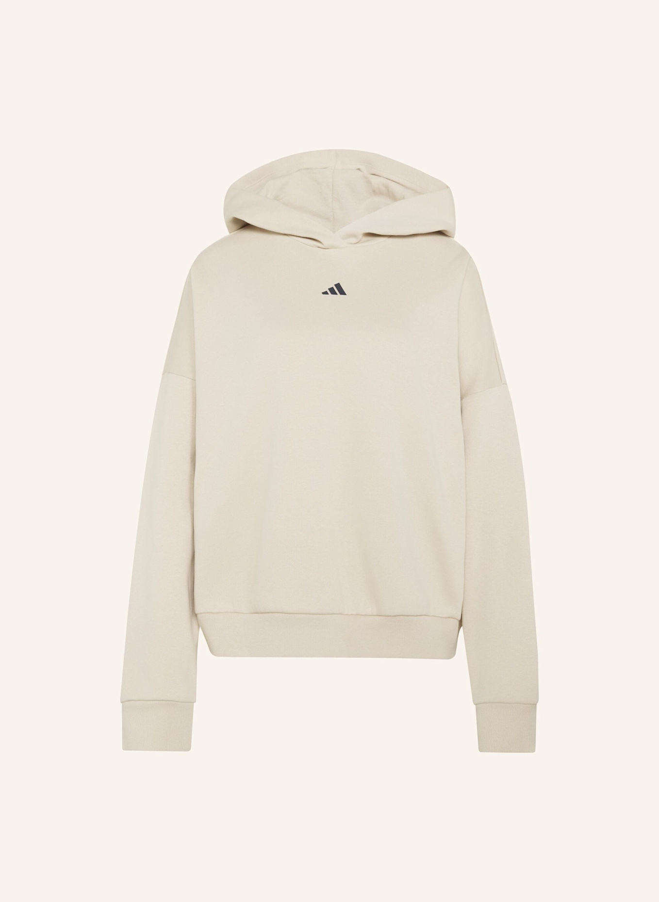 adidas 3-STREIFEN STUDIO HOODIE: BEIGE