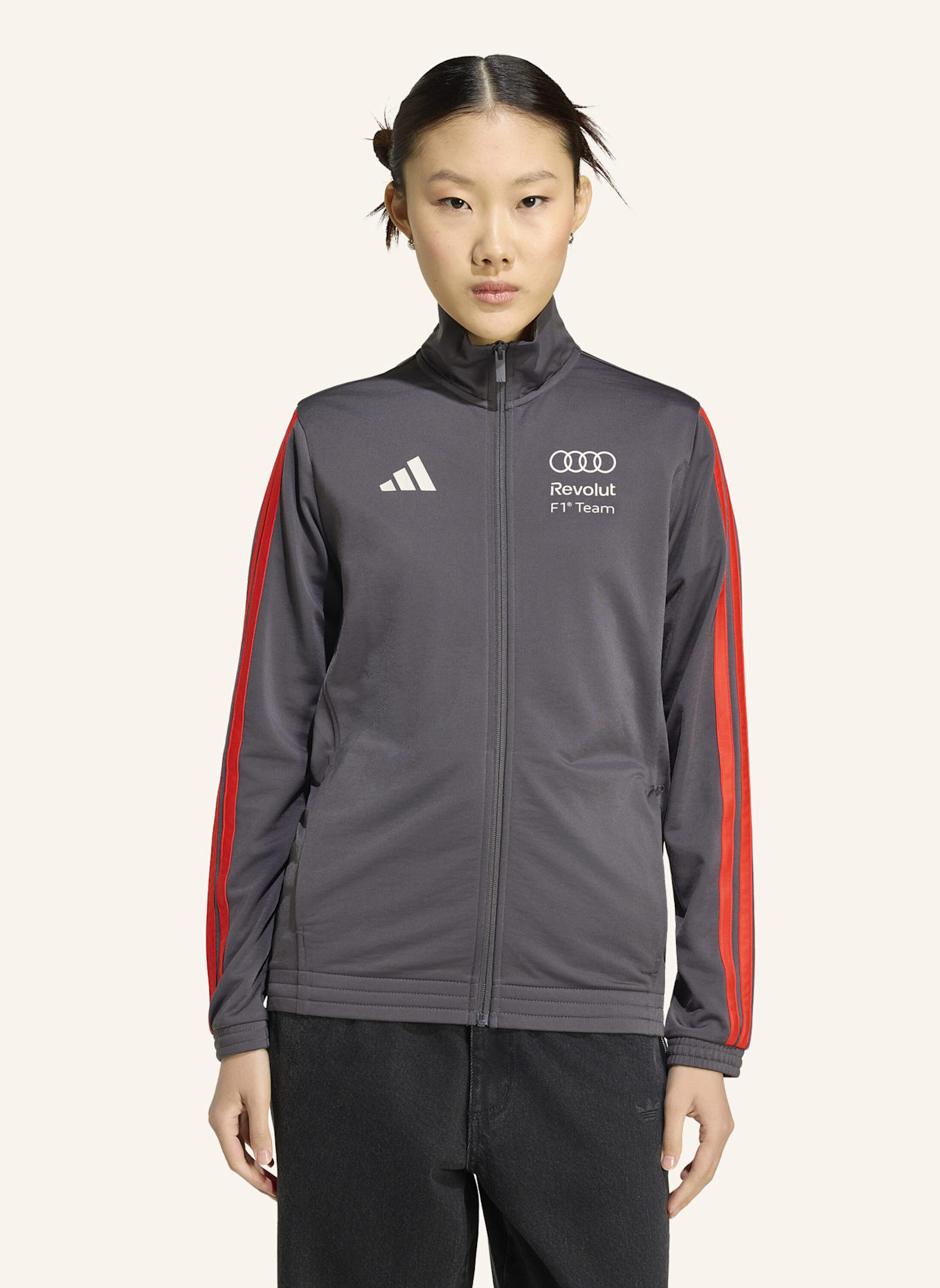 adidas AUDI REVOLUT F1 TEAM DNA TRAININGSJACKE: SCHWARZ