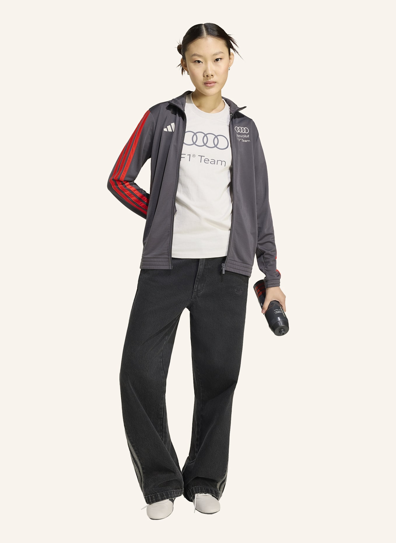 adidas AUDI REVOLUT F1 TEAM DNA TRAININGSJACKE: SCHWARZ