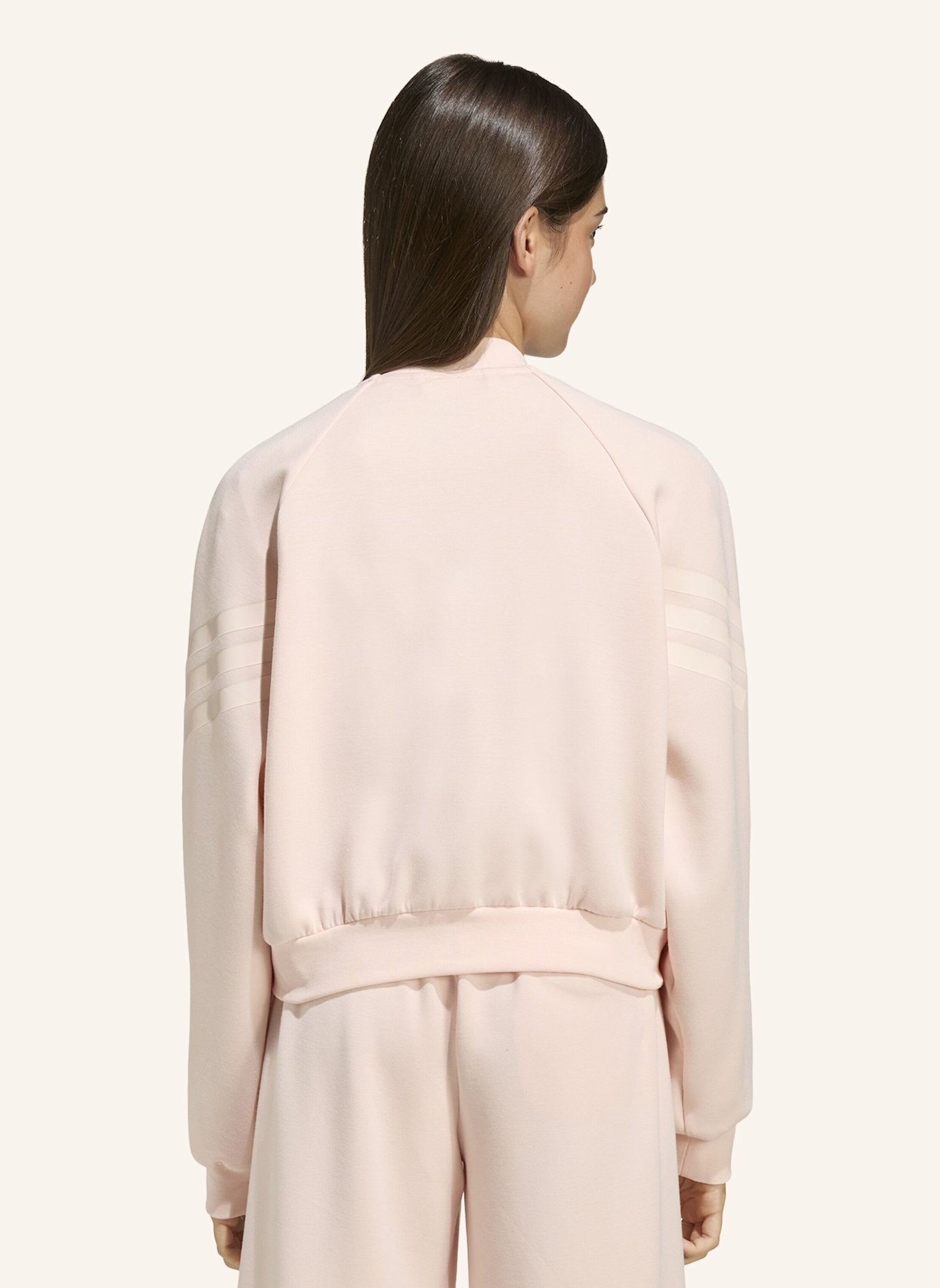 adidas FUTURE ICONS 3-STREIFEN TRAININGSJACKE, DURCHGEHENDER REISSVERSCHLUSS: PINK