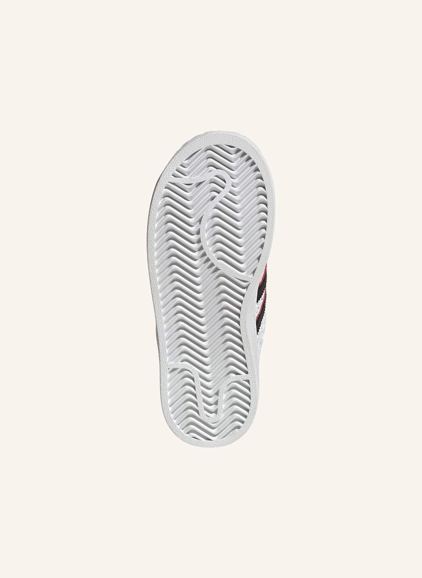 adidas Originals ADIDAS DISNEY SUPERSTAR II COMFORT CLOSURE SCHUH: WEISS/ SCHWARZ/ ROT