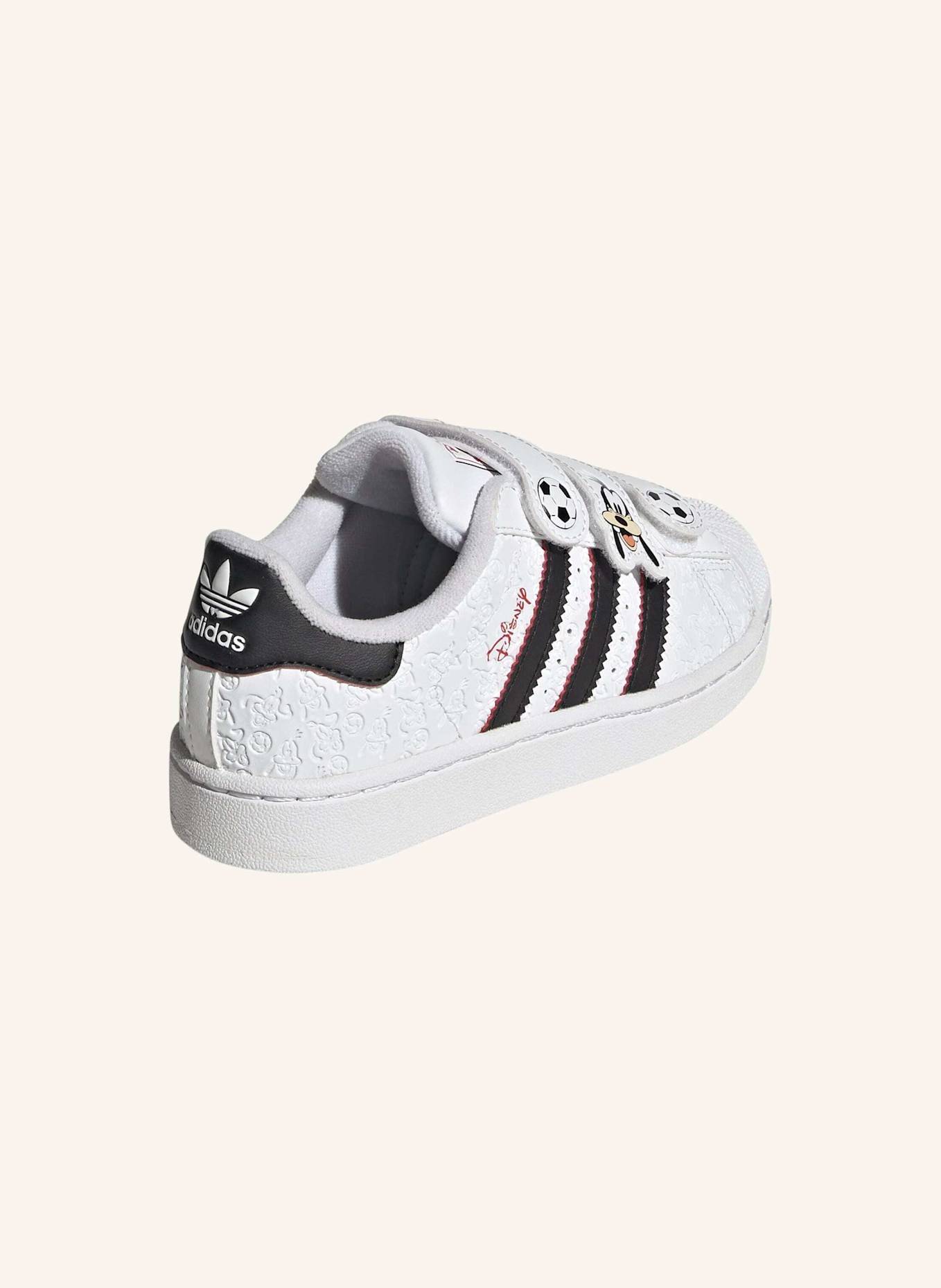 adidas Originals ADIDAS DISNEY SUPERSTAR II COMFORT CLOSURE SCHUH: WEISS/ SCHWARZ/ ROT