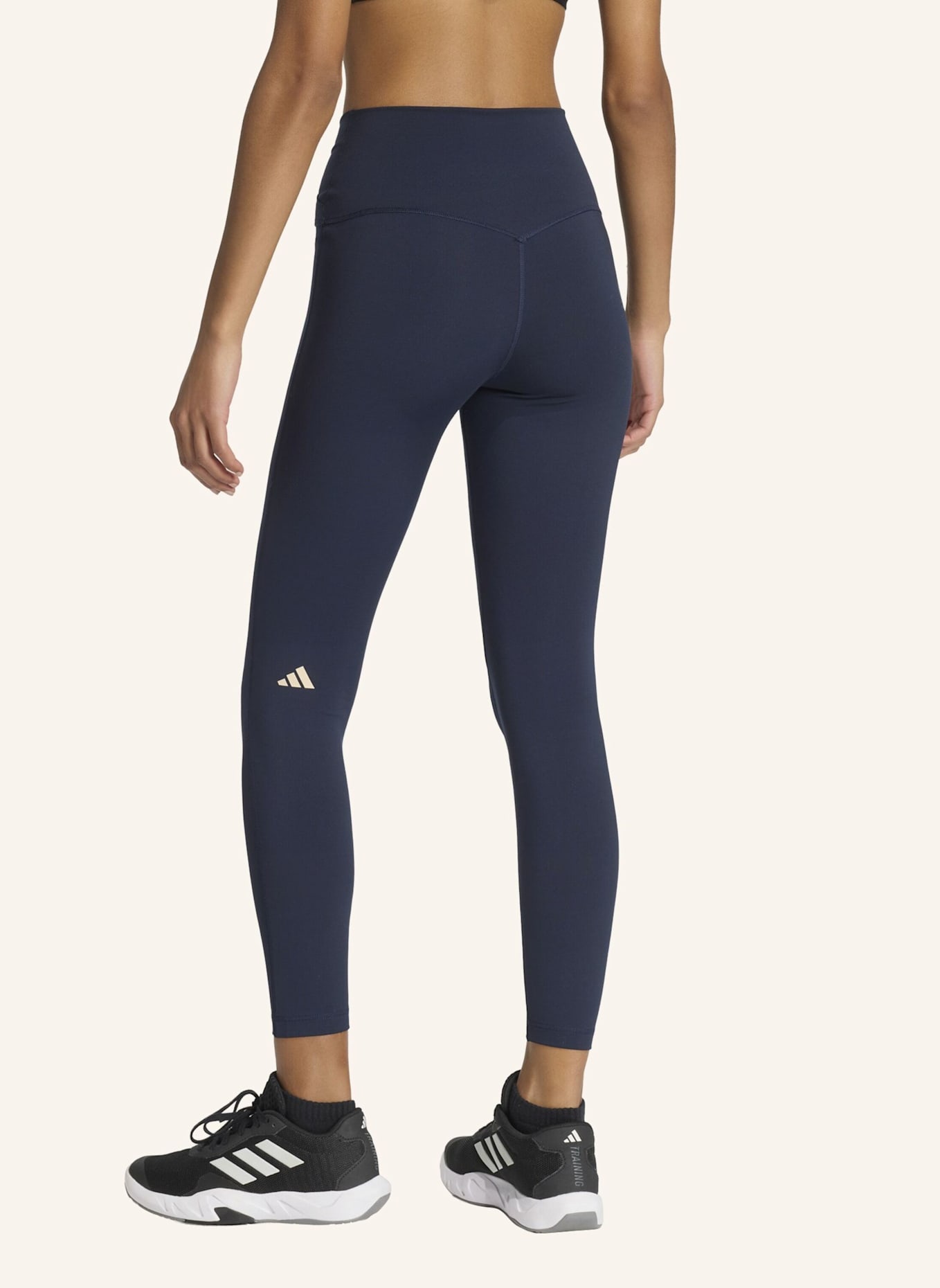 adidas 3-STREIFEN STUDIO ALL ME 7/8 X-OVER LEGGINGS: BLAU