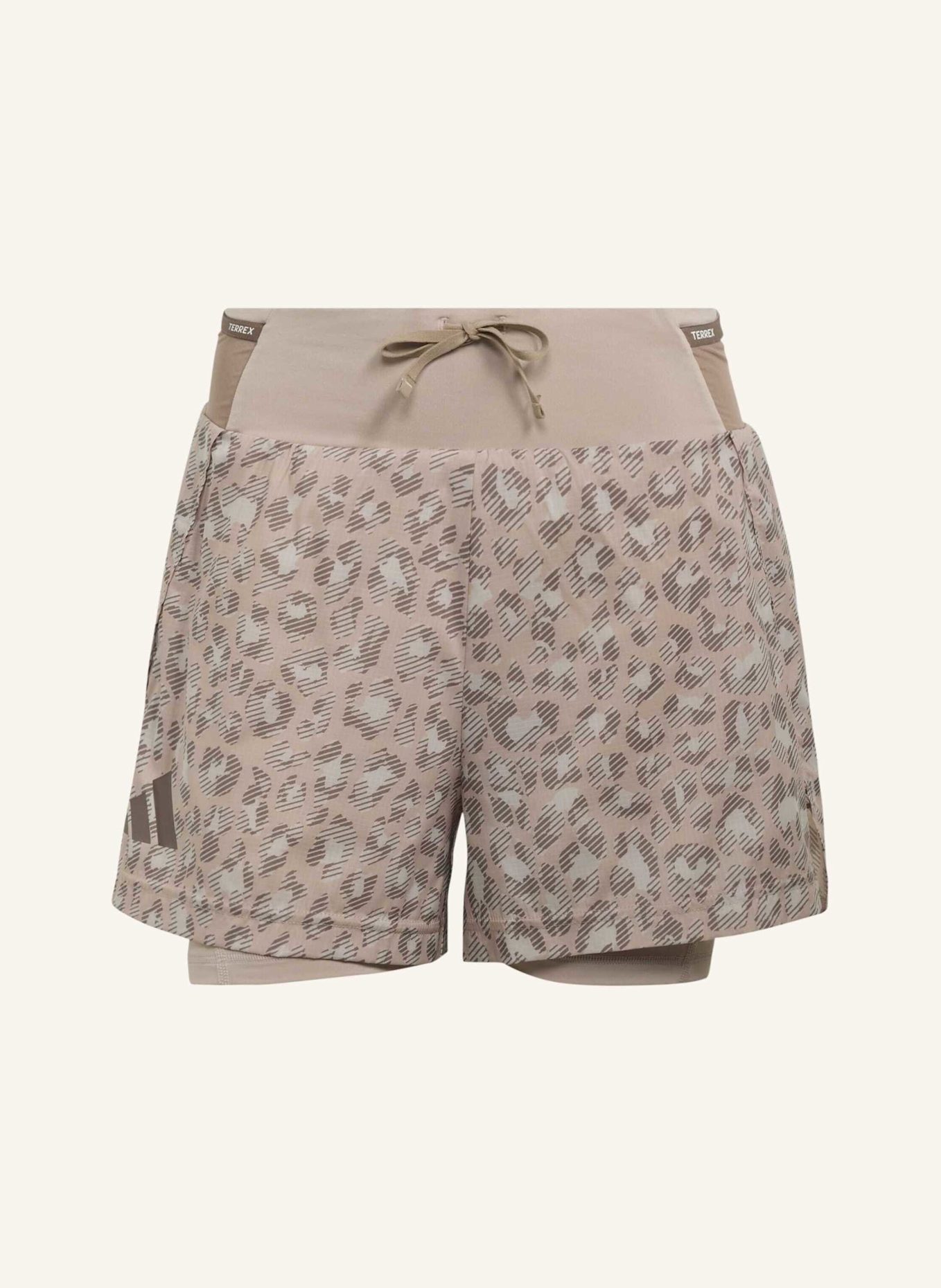 adidas TERREX TERREX XPLORIC 2IN1 SHORTS PRINTED: BEIGE/ BRAUN