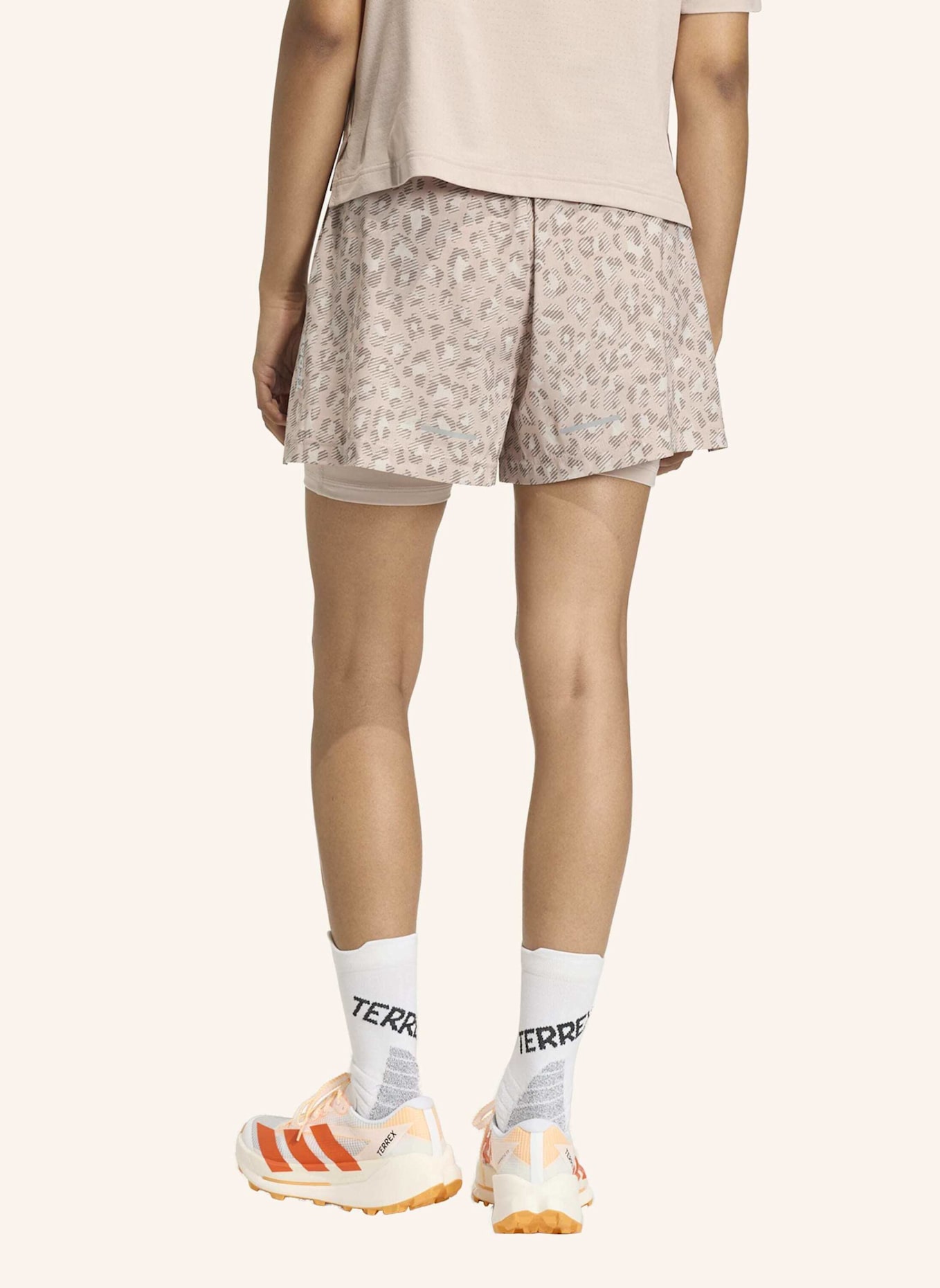 adidas TERREX TERREX XPLORIC 2IN1 SHORTS PRINTED: BEIGE/ BRAUN