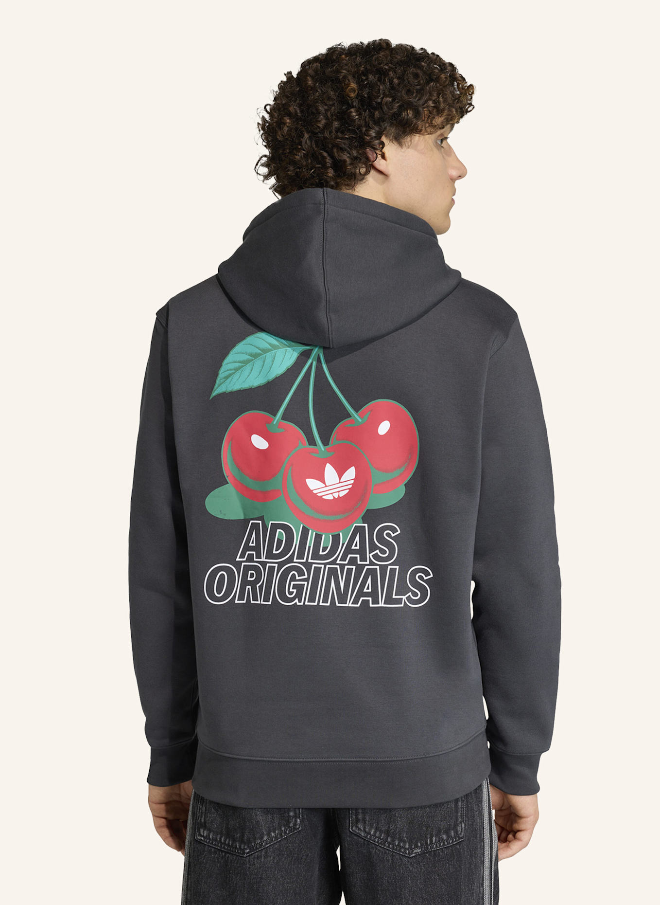adidas Originals CHERRY GRAPHIC HOODIE: GRAU