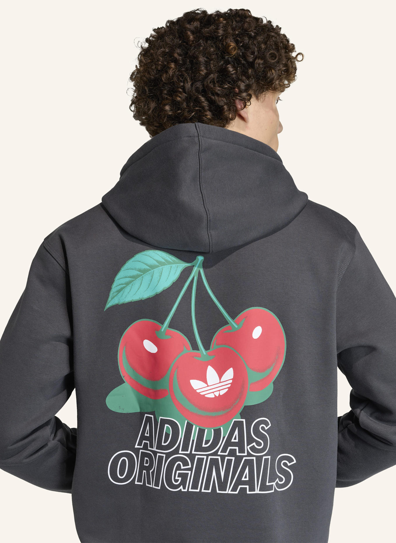 adidas Originals CHERRY GRAPHIC HOODIE: GRAU