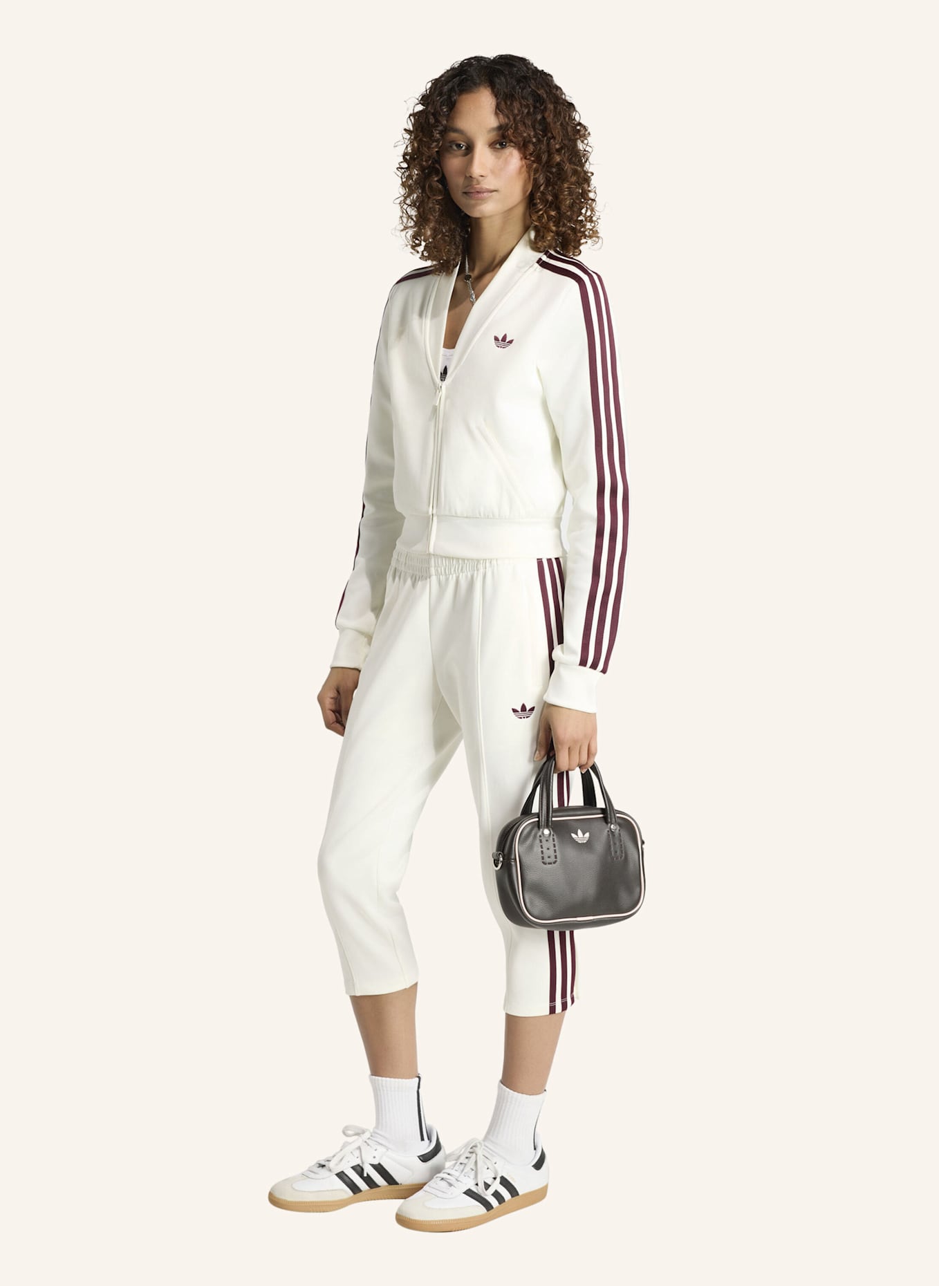 adidas Originals SUPERSTAR TRACK TOP MIT V-AUSSCHNITT: WEISS